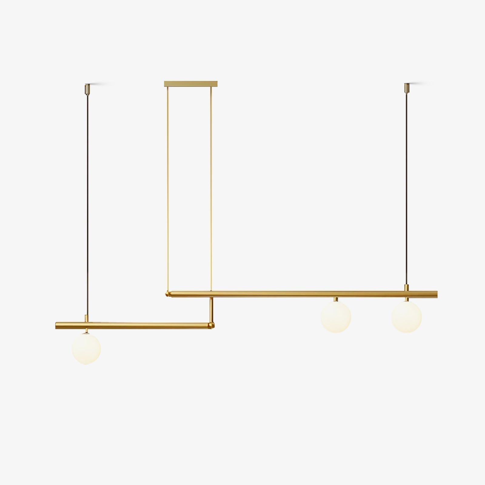 Solara Suspension en laiton linéaire satellite minimaliste