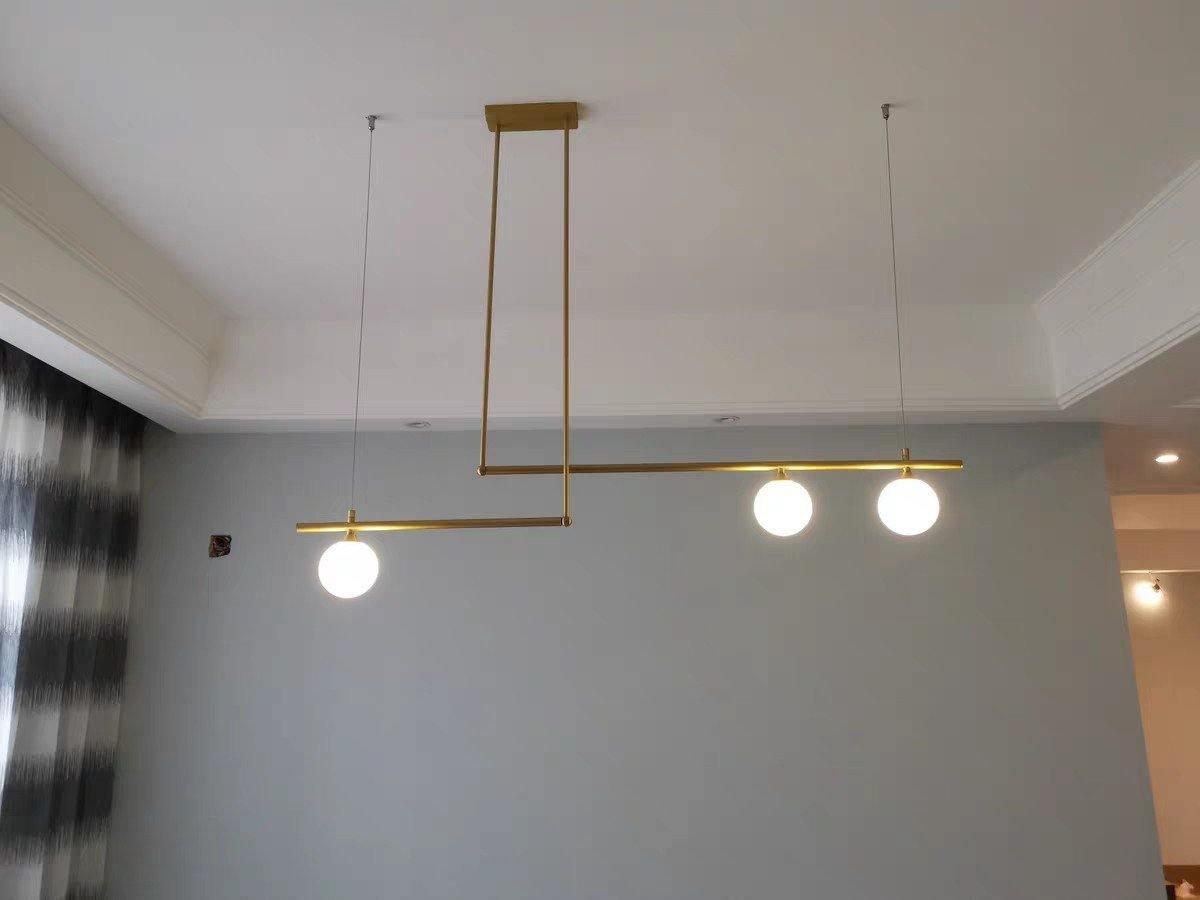 Solara Suspension en laiton linéaire satellite minimaliste