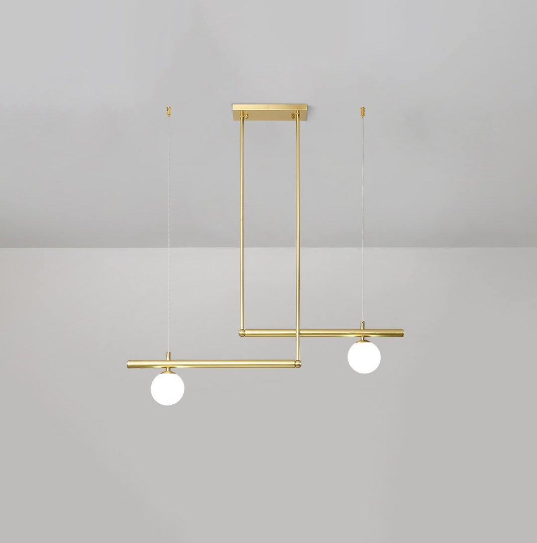 Solara Suspension en laiton linéaire satellite minimaliste