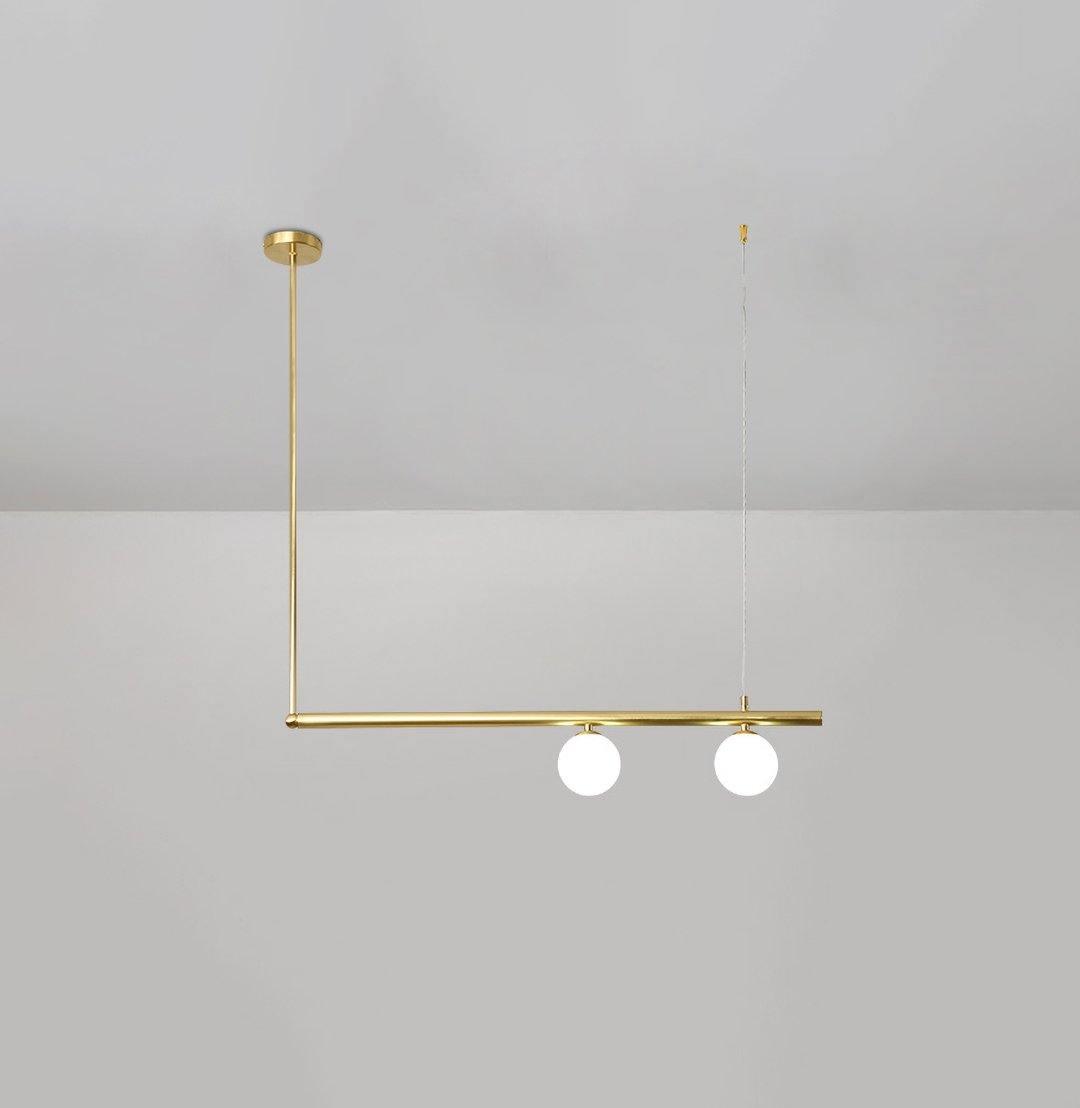 Solara Suspension en laiton linéaire satellite minimaliste