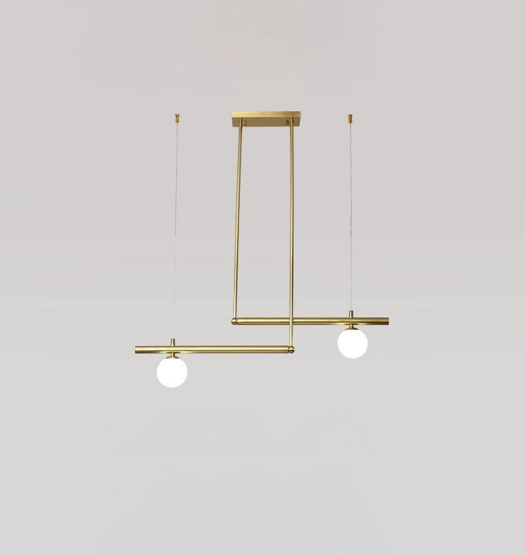 Solara Suspension en laiton linéaire satellite minimaliste