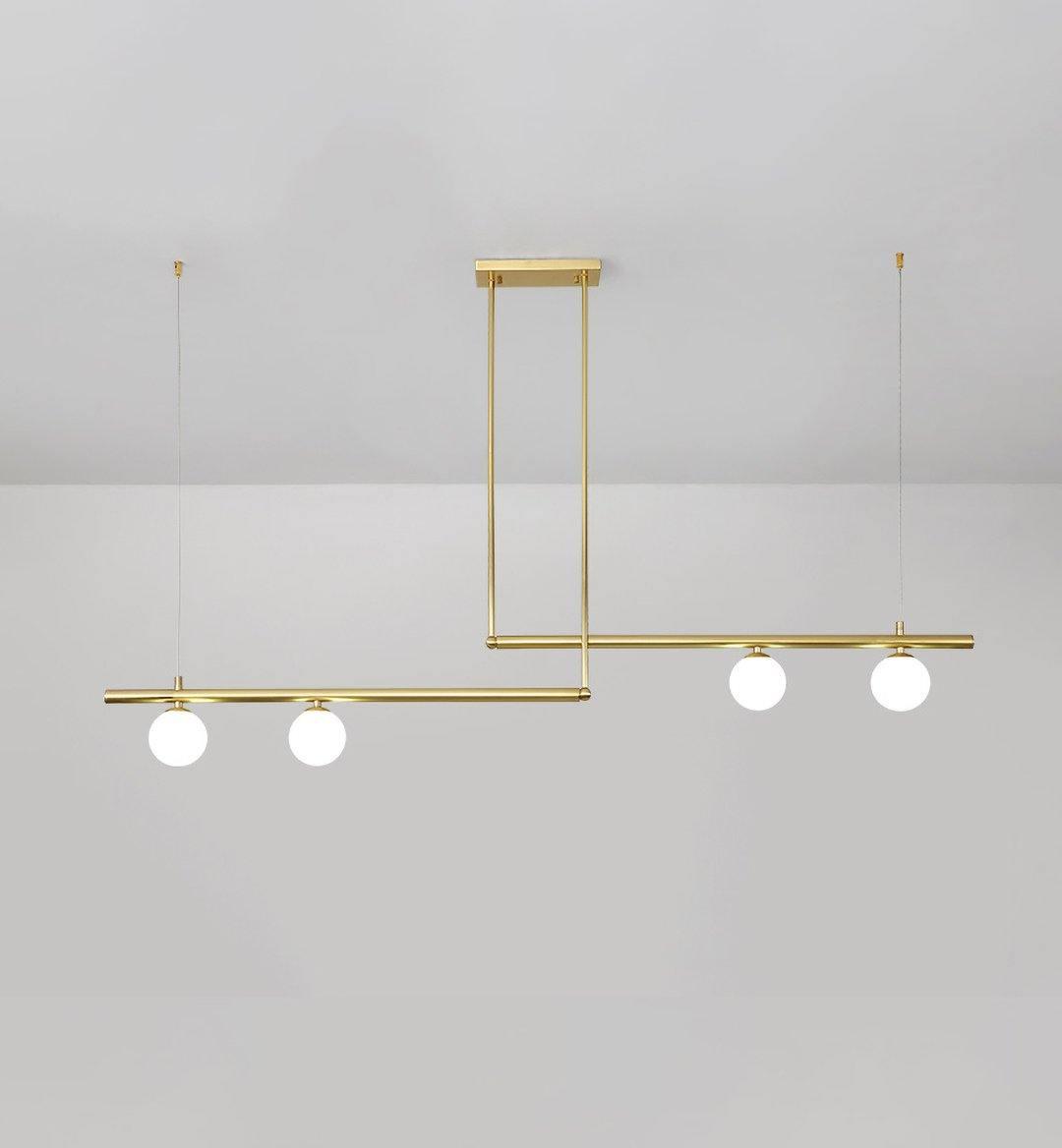 Solara Suspension en laiton linéaire satellite minimaliste
