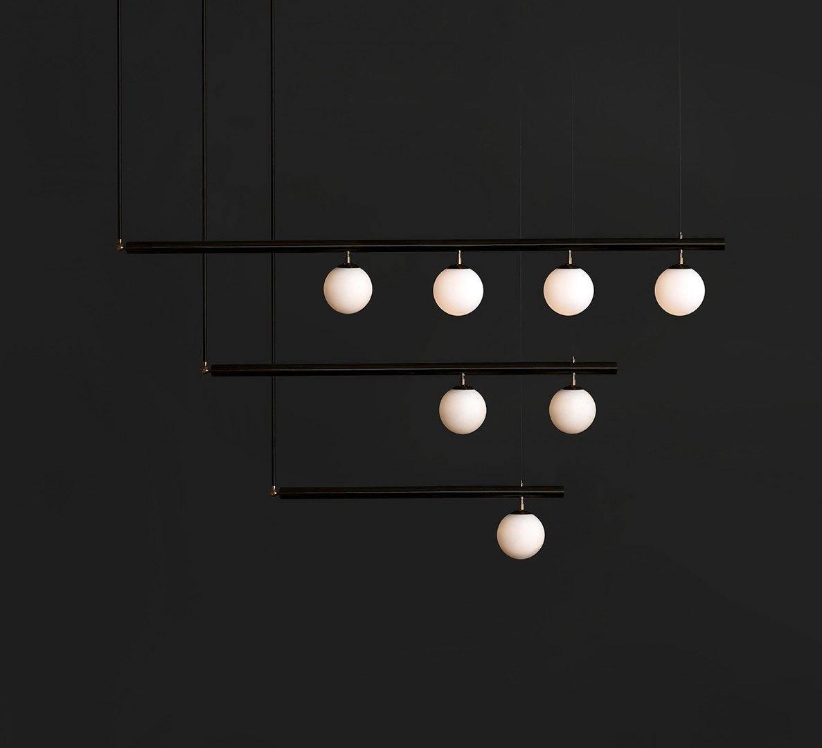 Solara Suspension en laiton linéaire satellite minimaliste