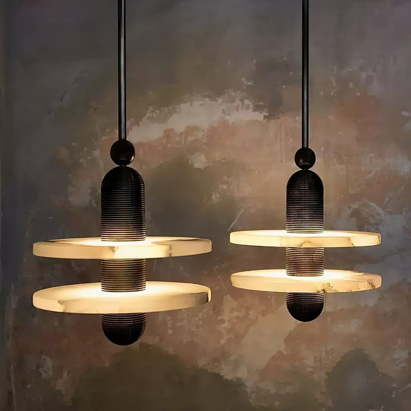 Orion Suspension Laiton Brossé Alabastre