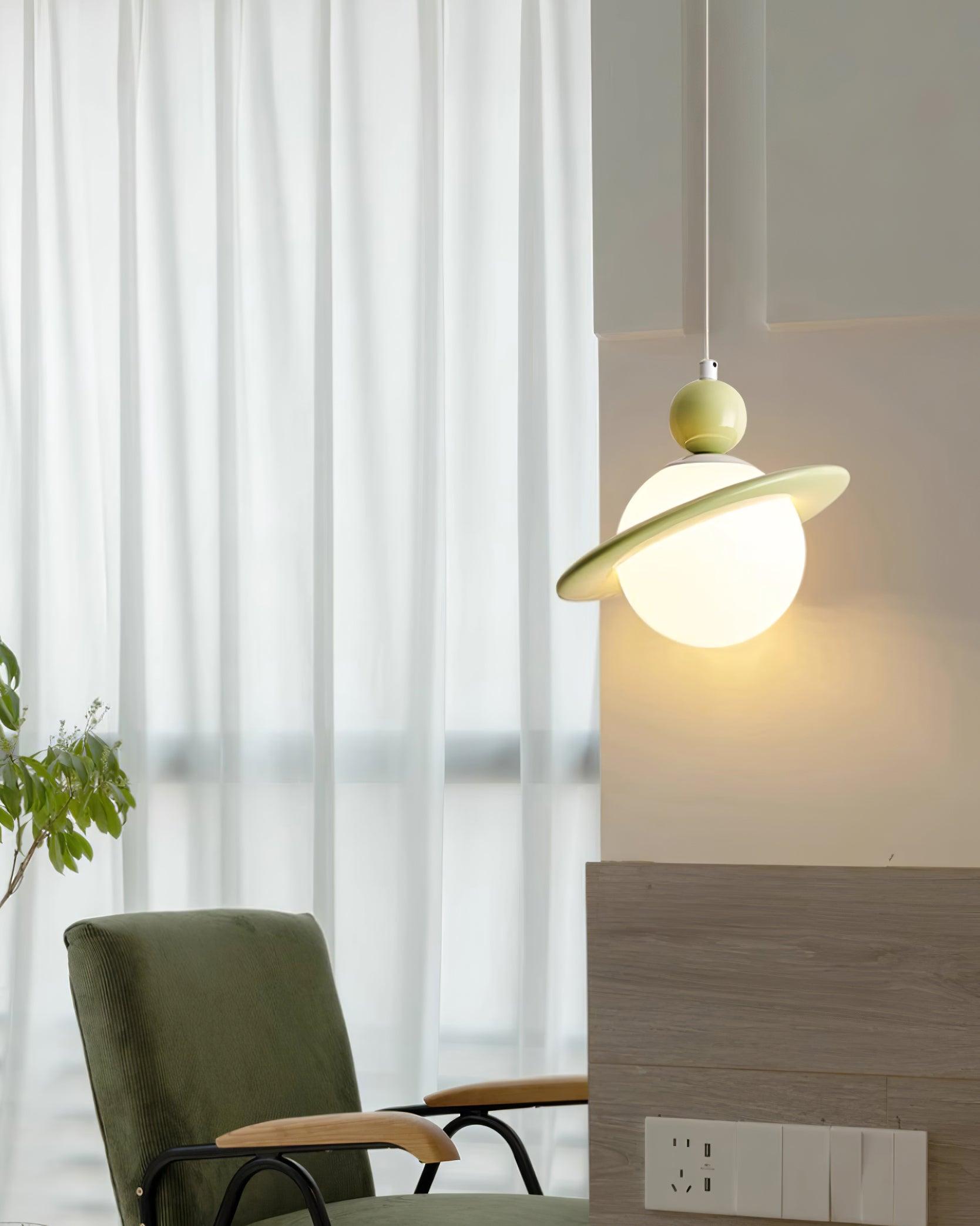 Savie Lampe Suspendue Disque Ajustable Céleste