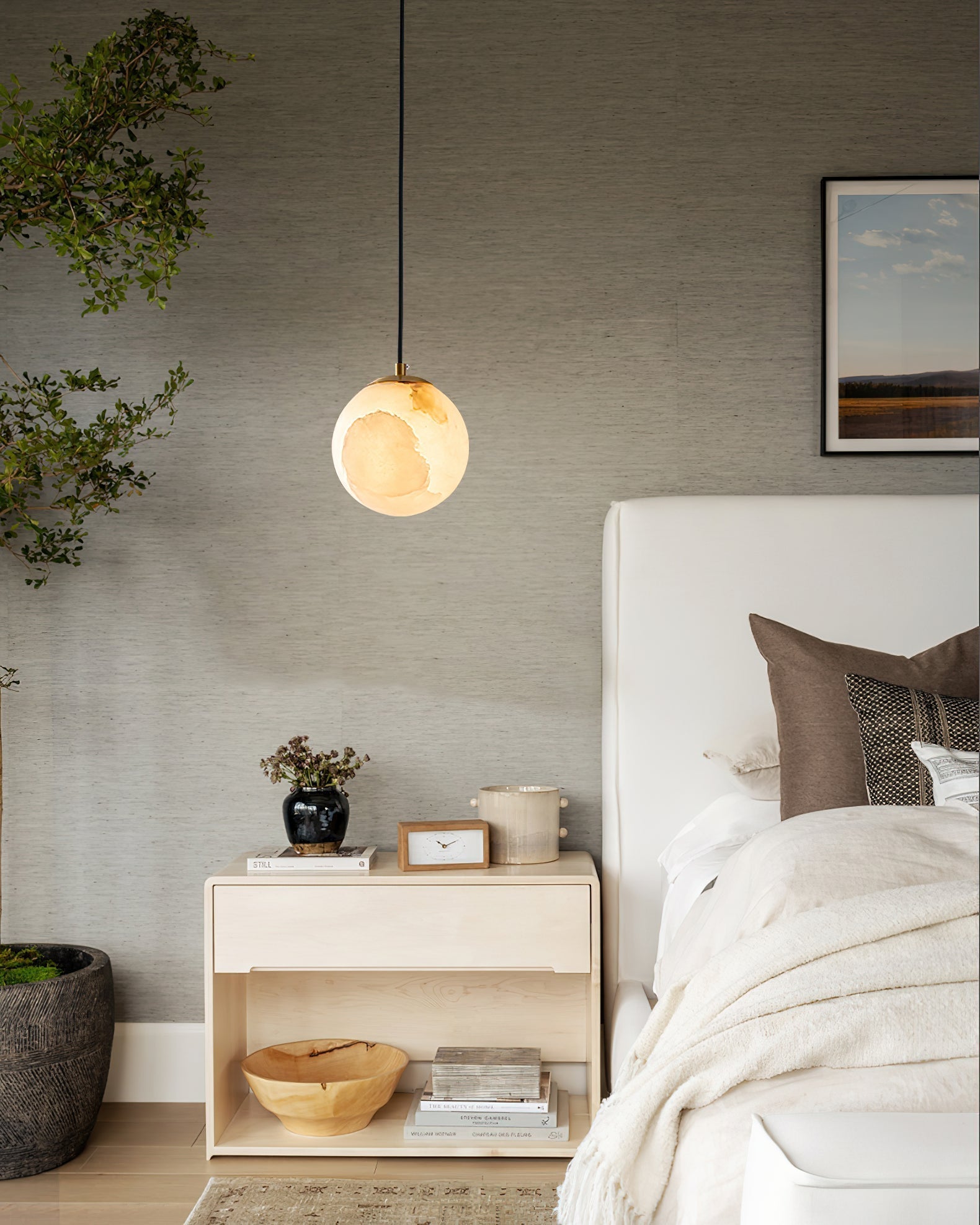 Uphaara Suspension en Albâtre Moderne Minimaliste