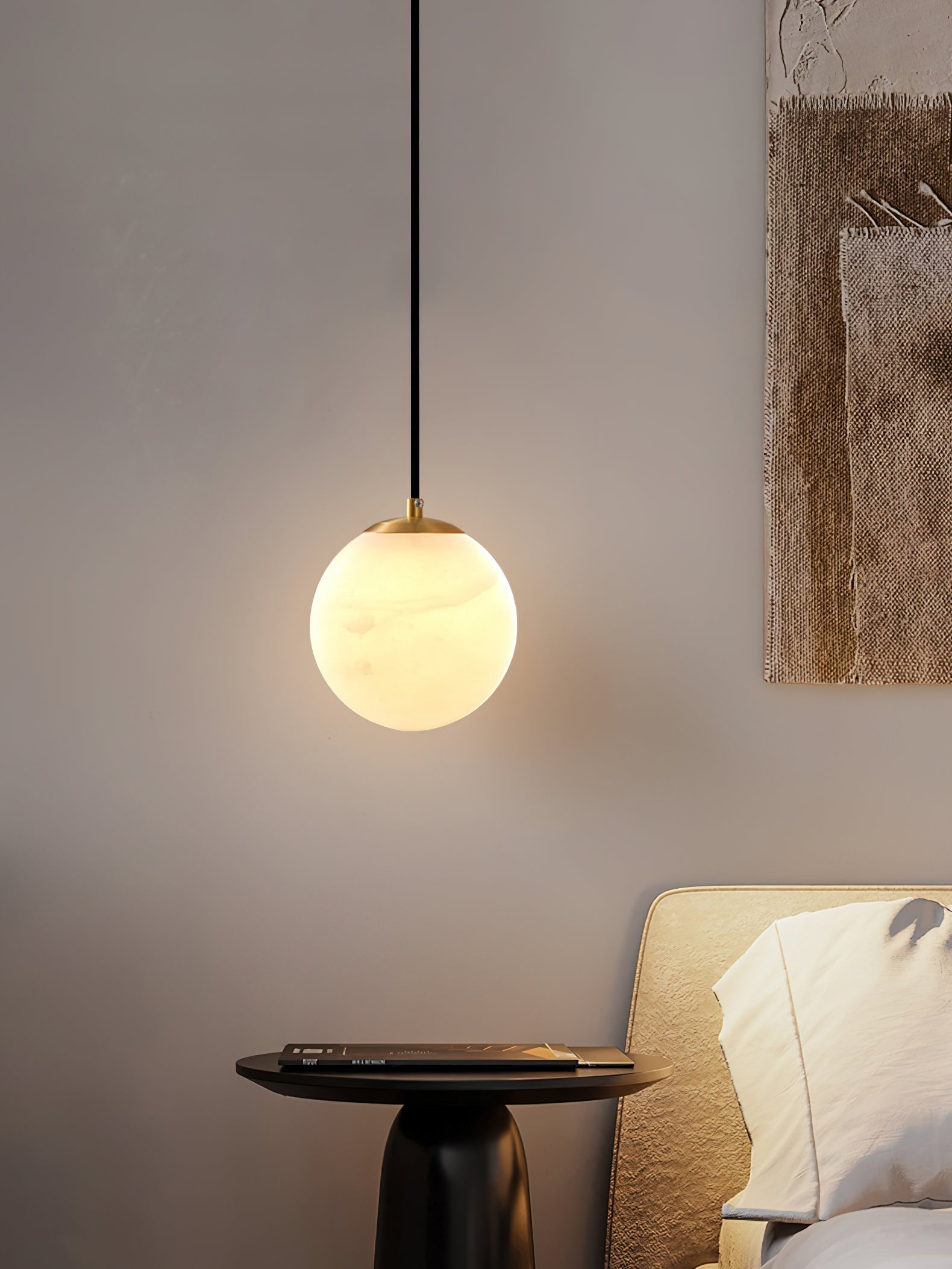 Uphaara Suspension en Albâtre Moderne Minimaliste
