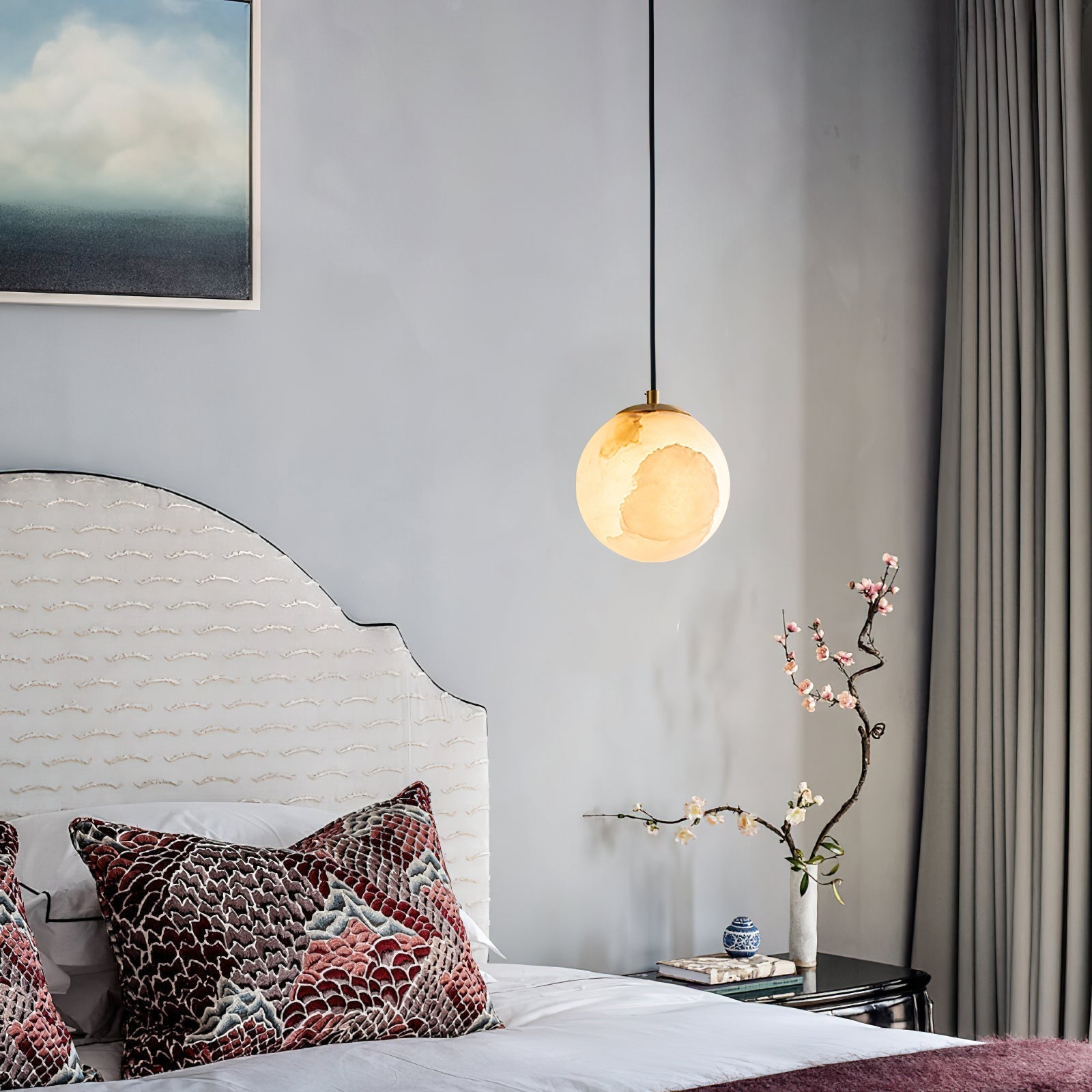 Uphaara Suspension en Albâtre Moderne Minimaliste