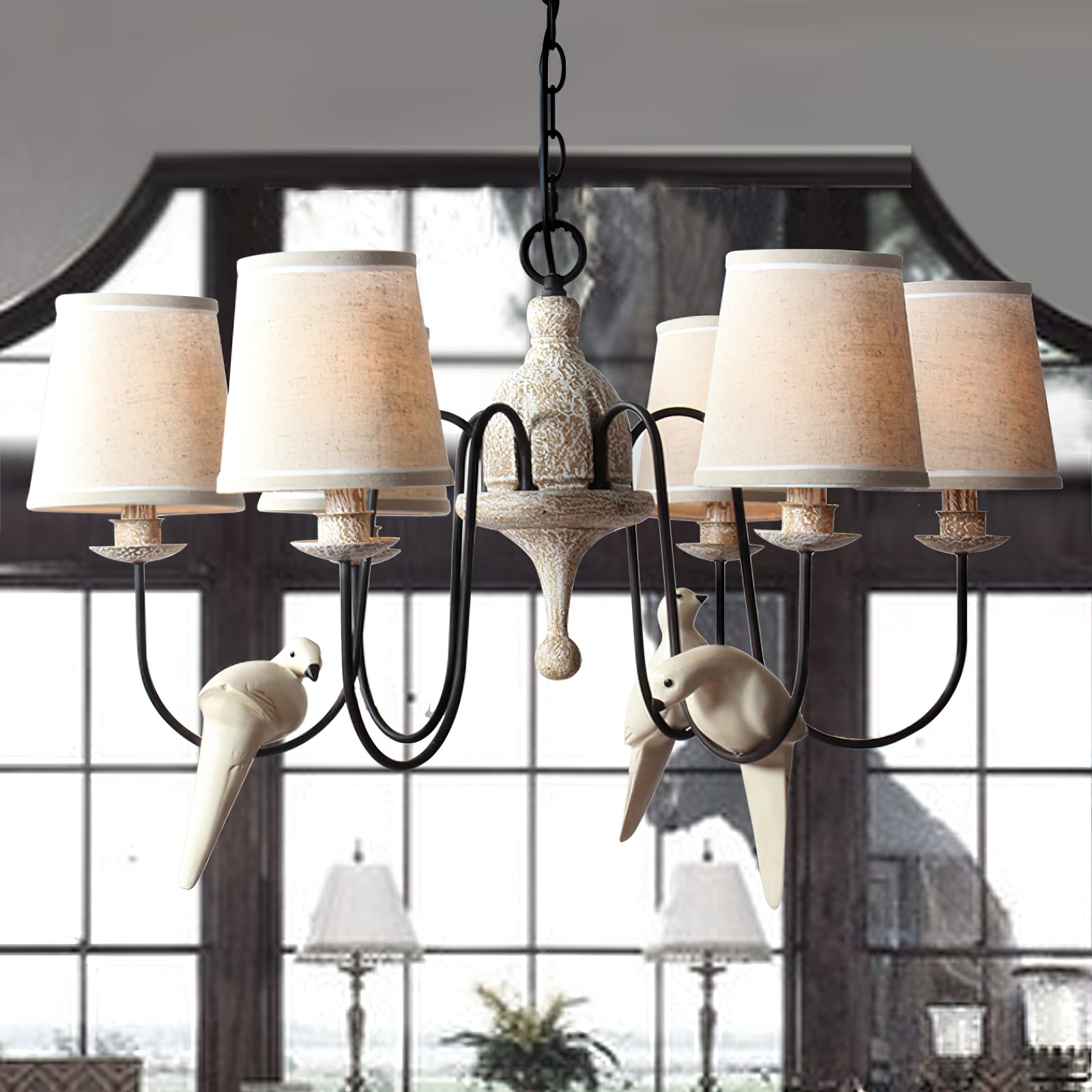 Avcarora Lustre en Tissu et Métal Postmoderne de Luxe
