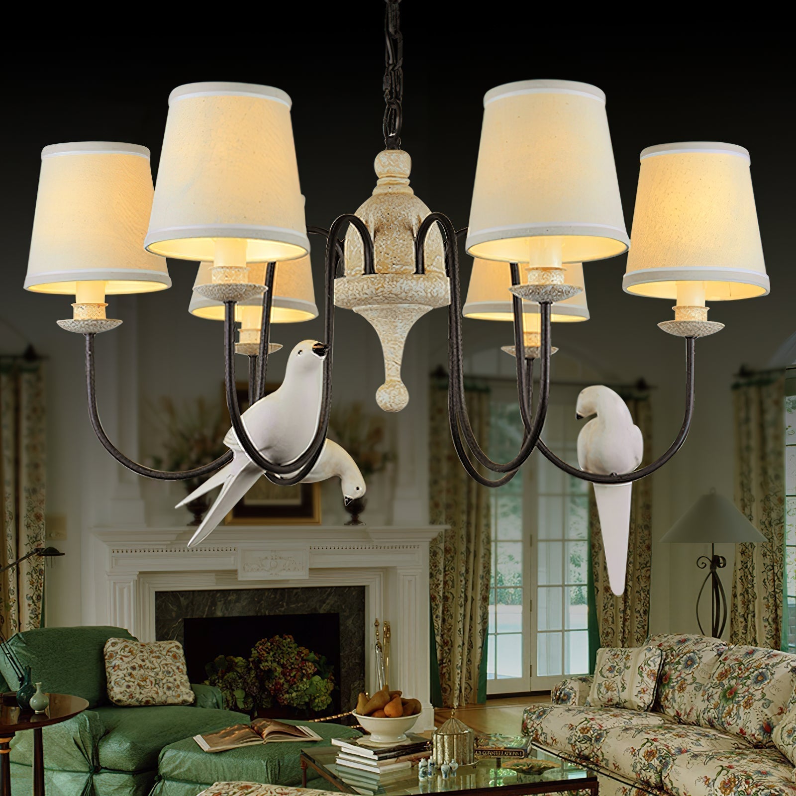 Avcarora Lustre en Tissu et Métal Postmoderne de Luxe