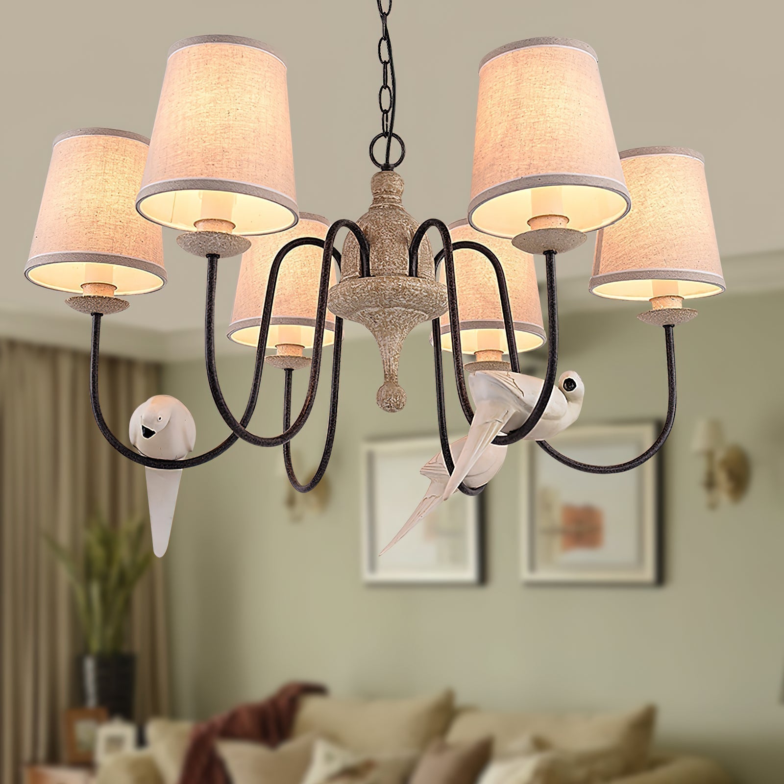 Avcarora Lustre en Tissu et Métal Postmoderne de Luxe