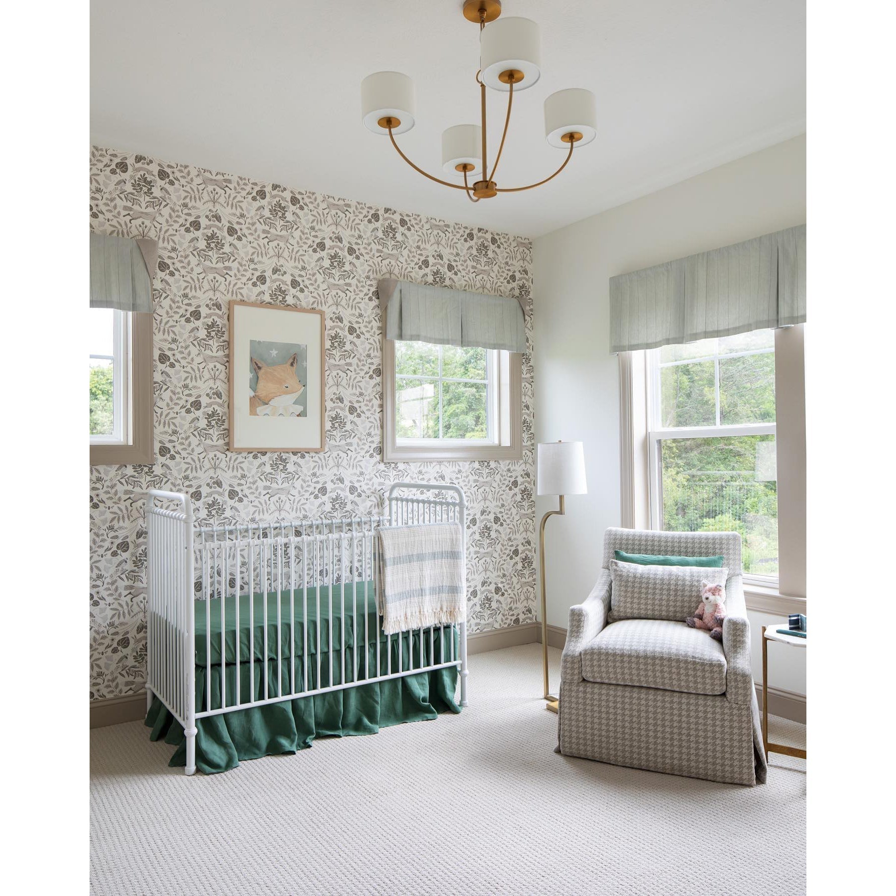 Mycaren Lustre en Laiton et Tissu Style Industriel Vintage