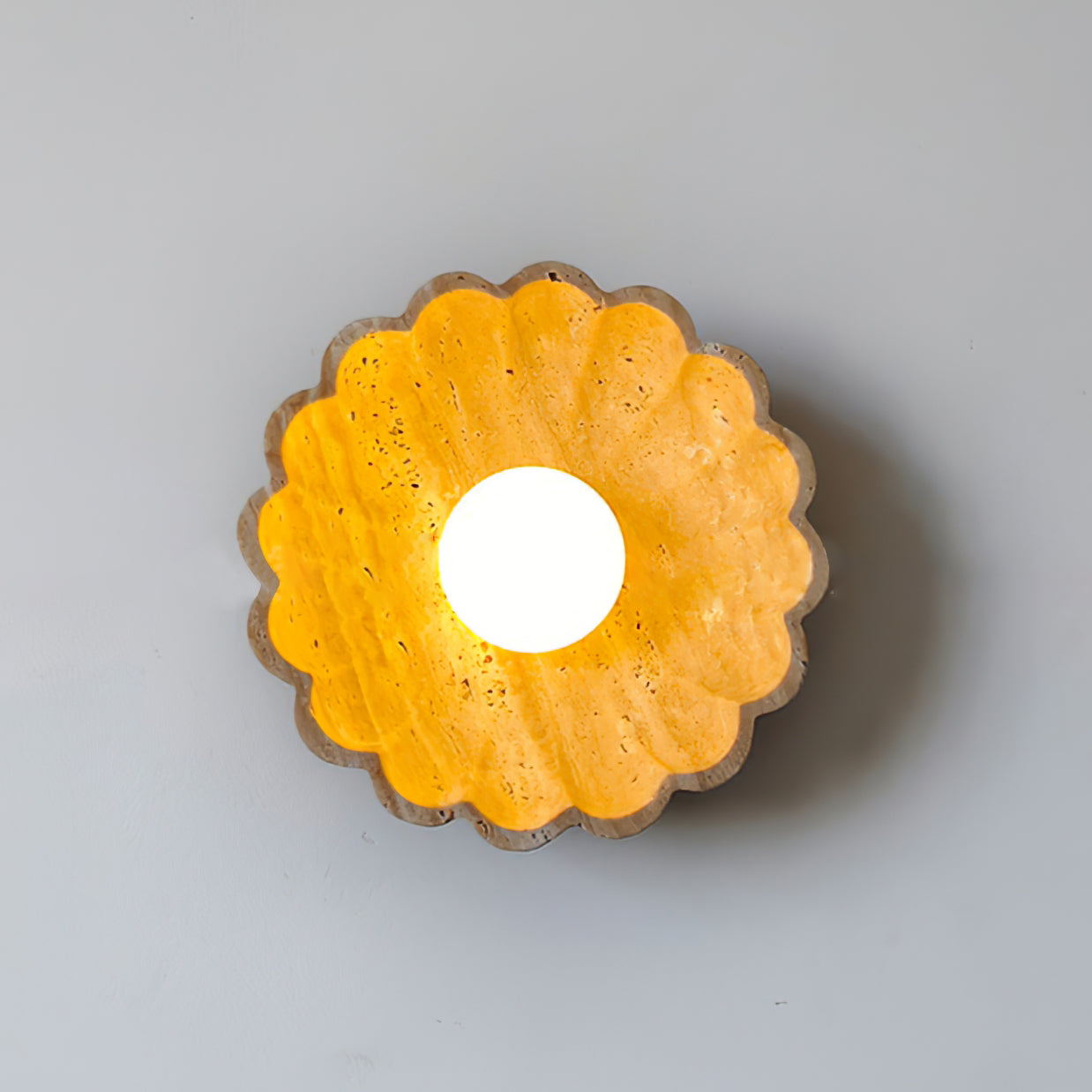 Ritta Applique Murale Coquille Travertin À Bords Découpés