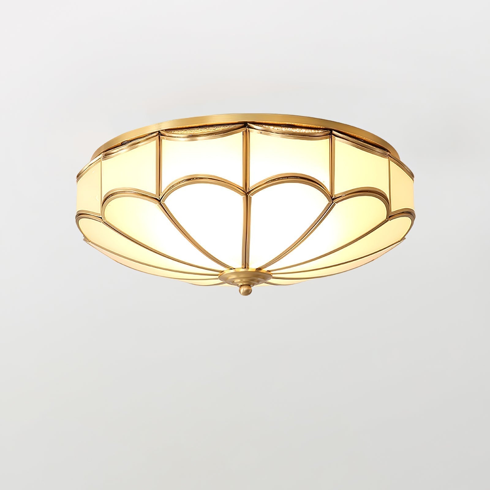 Evmarara Plafonnier encastré en laiton et verre Elegance