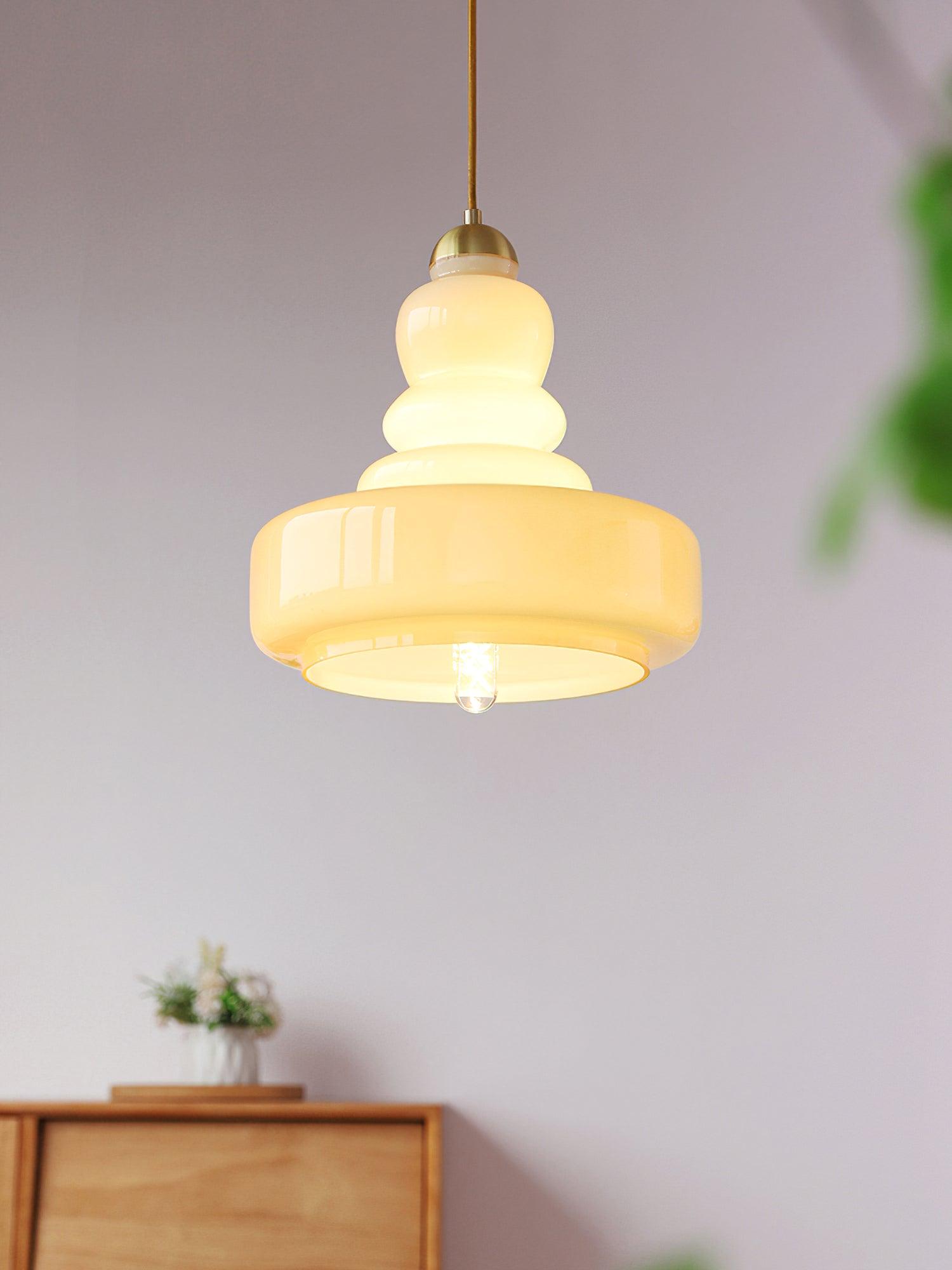 Lustra Suspension en Verre à Couches Style École pour Salon