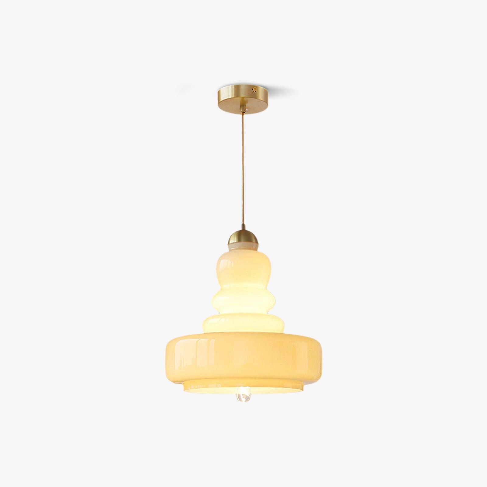 Lustra Suspension en Verre à Couches Style École pour Salon