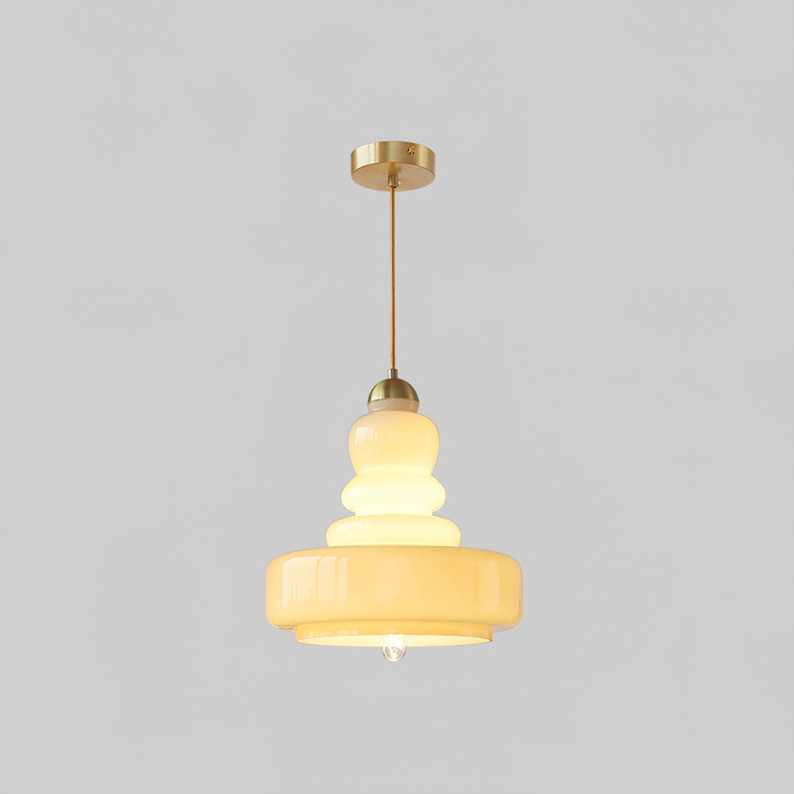 Lustra Suspension en Verre à Couches Style École pour Salon