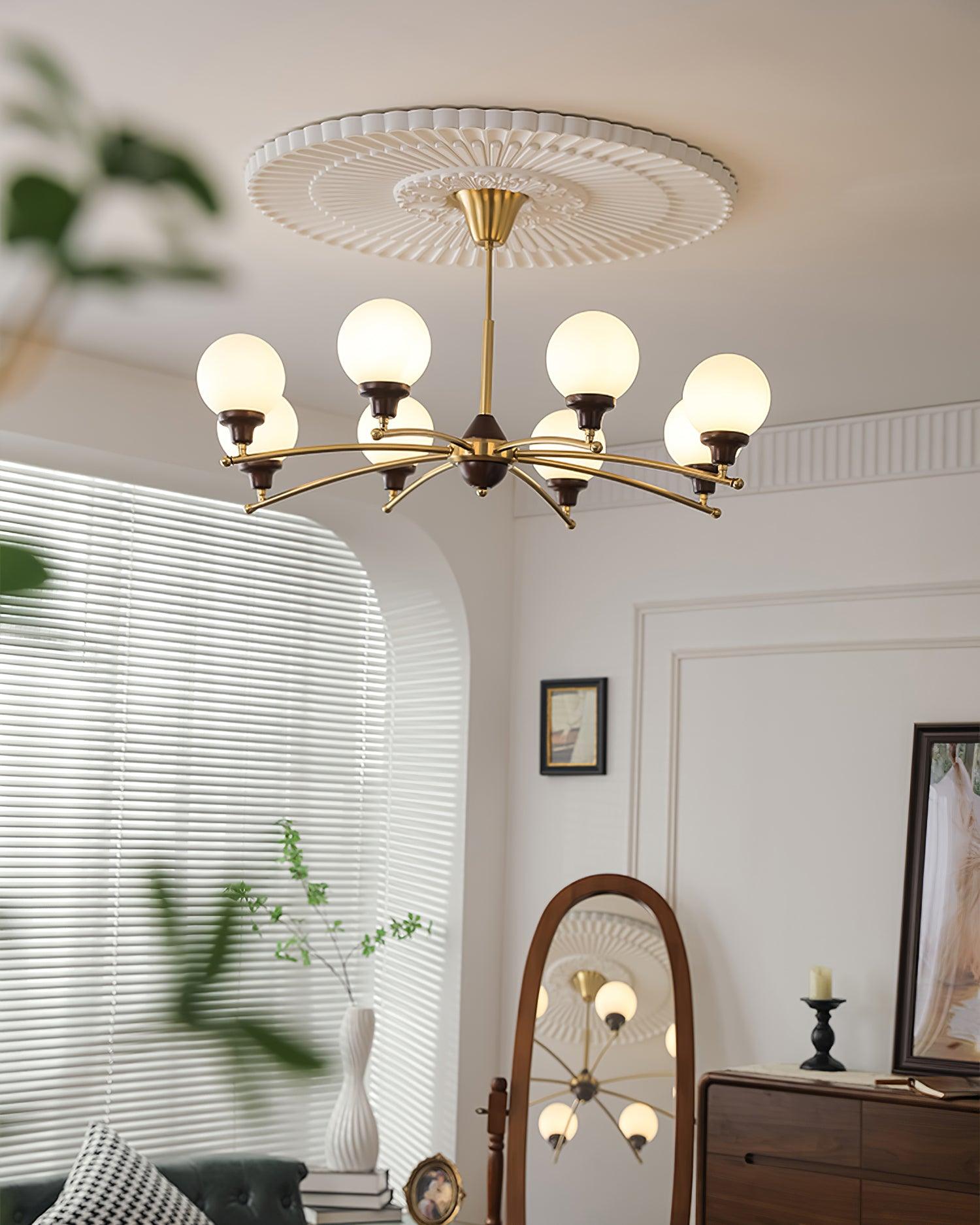 Lustre Sciolari Vintage Bois Verre