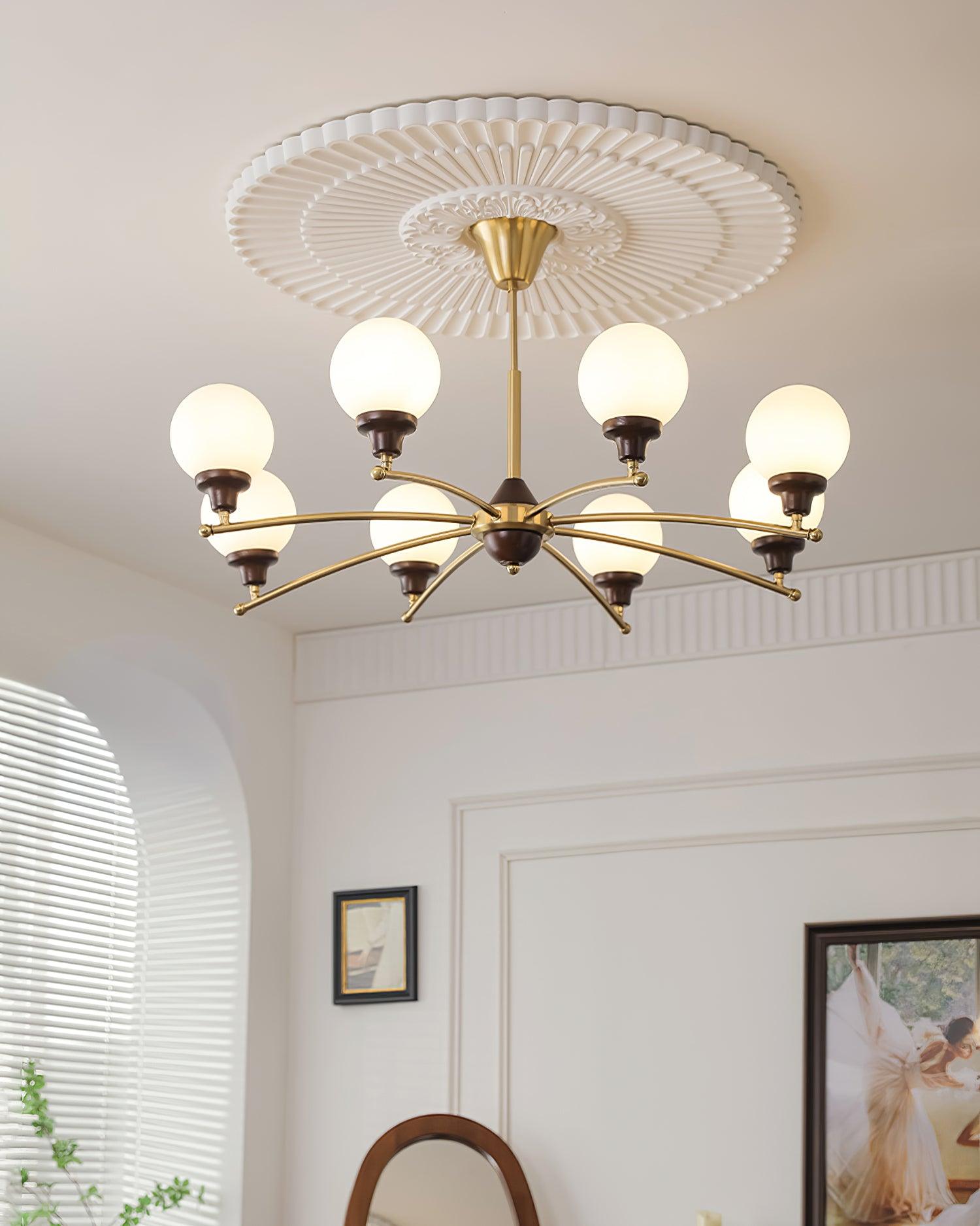 Lustre Sciolari Vintage Bois Verre
