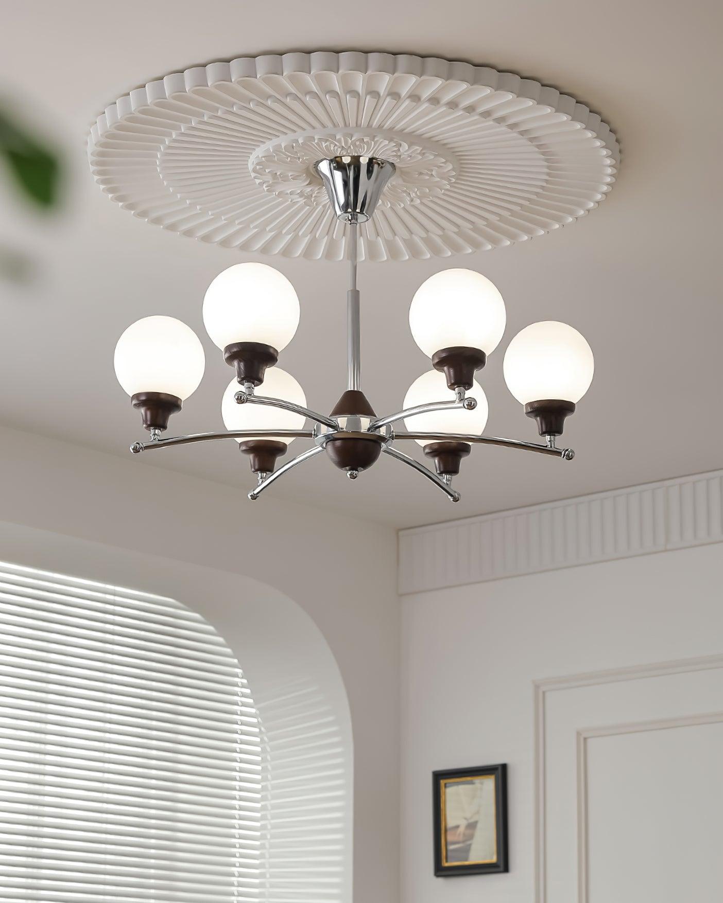Lustre Sciolari Vintage Bois Verre