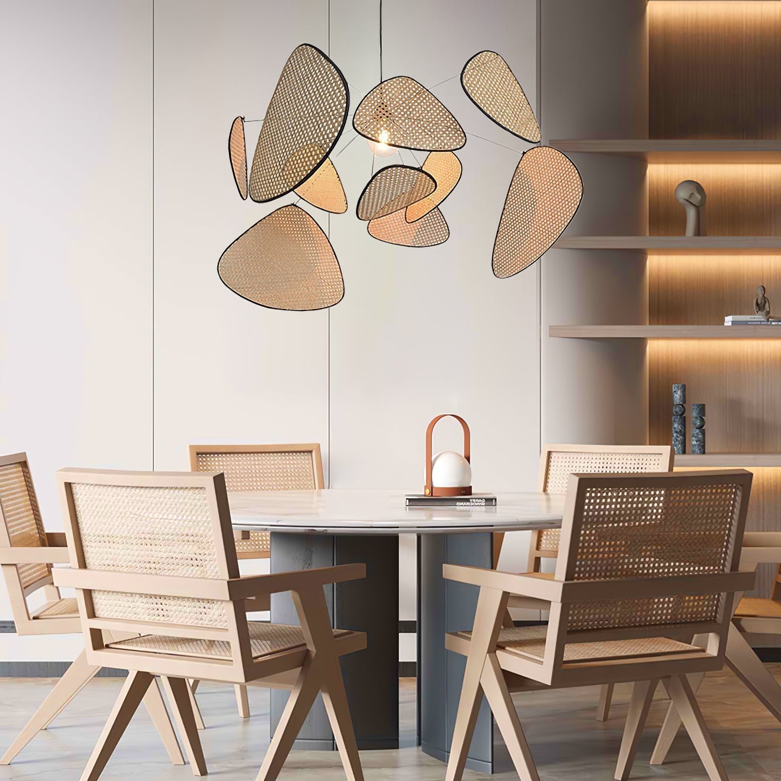 Lustra Suspension Rattan Swag Industrielle