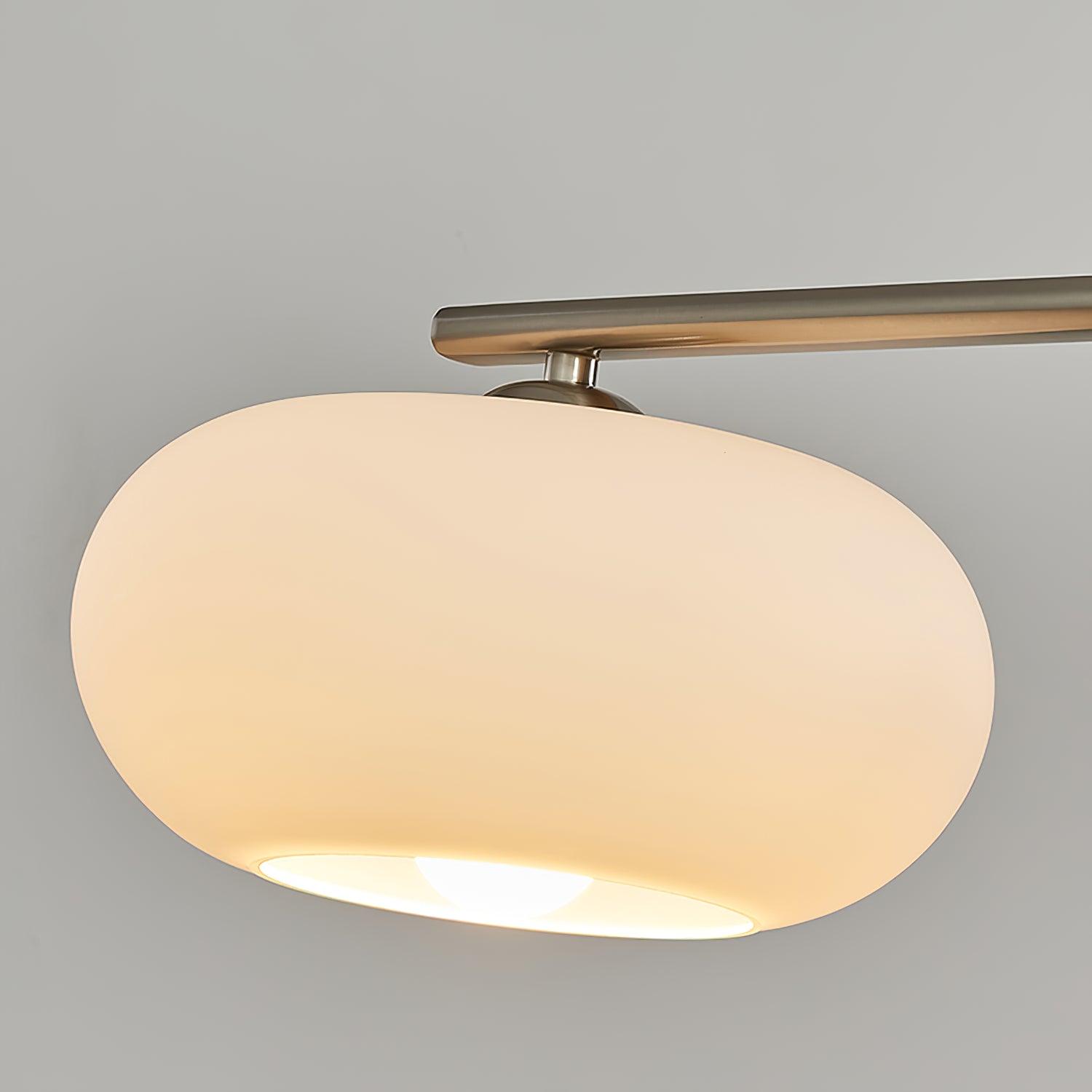 Lustra Suspension Lampe Linéaire à 3 Lumières en Forme de Globe