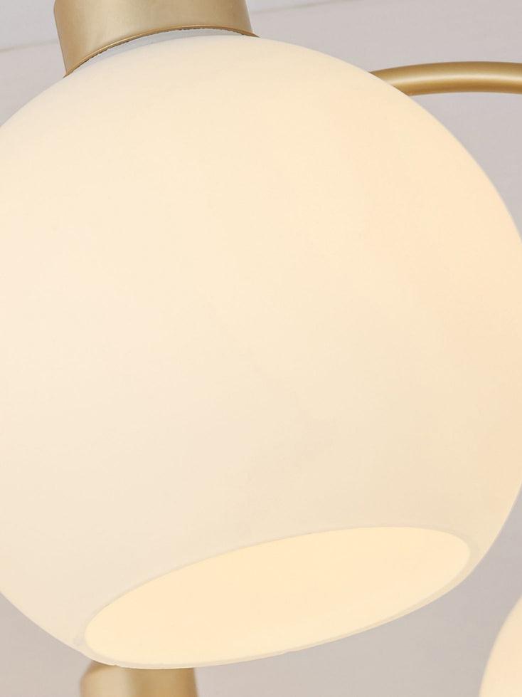 Lustra Lustre Sculptural Verre Doré Moderne 8-Lumières