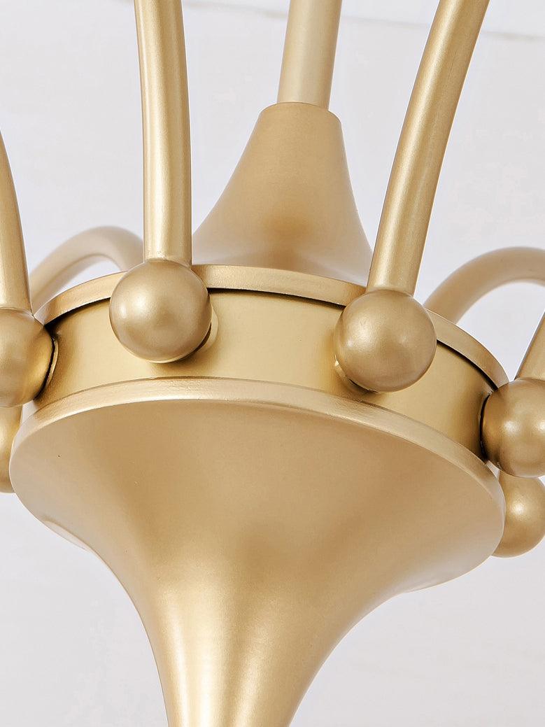 Lustra Lustre Sculptural Verre Doré Moderne 8-Lumières