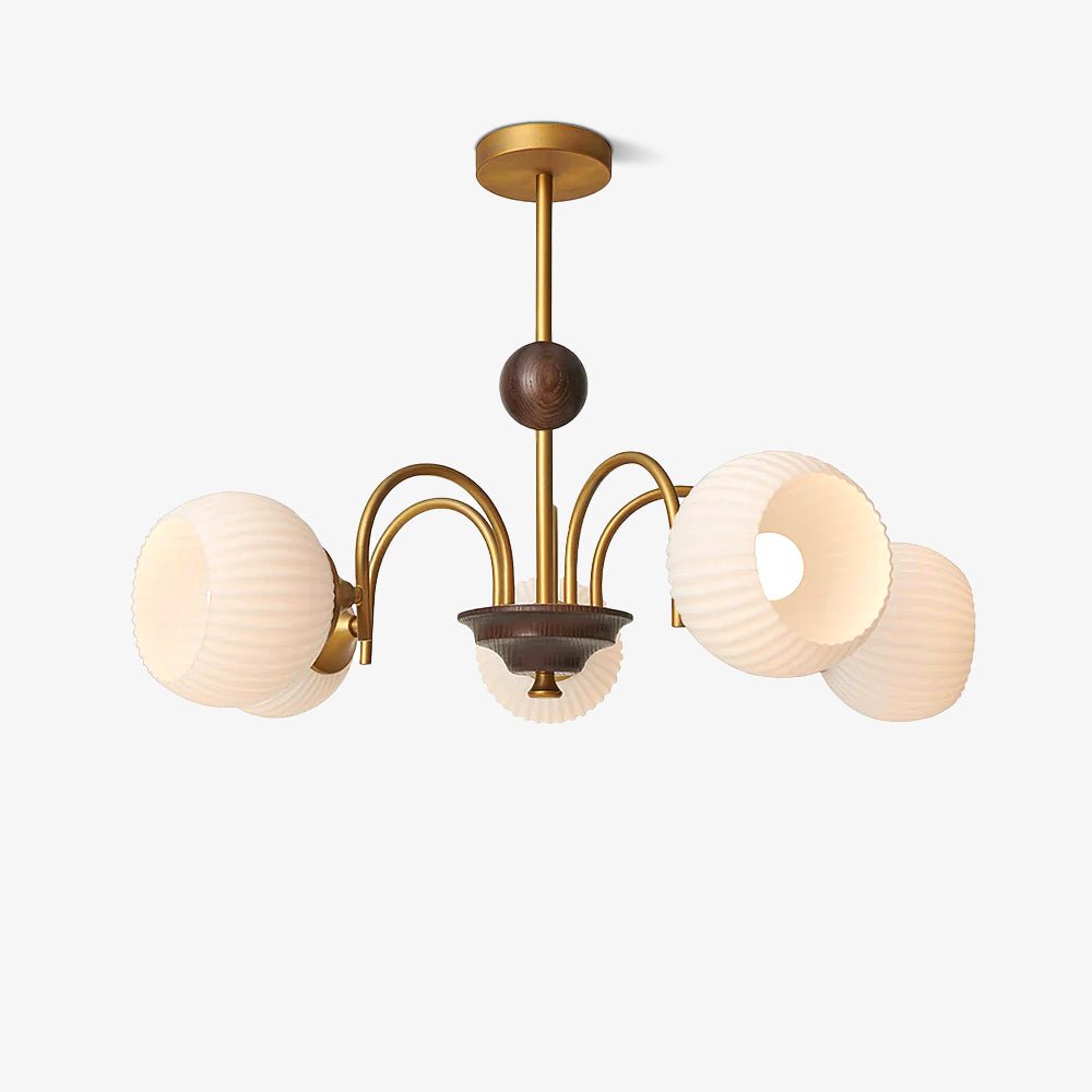 Lustra Lustre Sculptural en Verre Canalisé