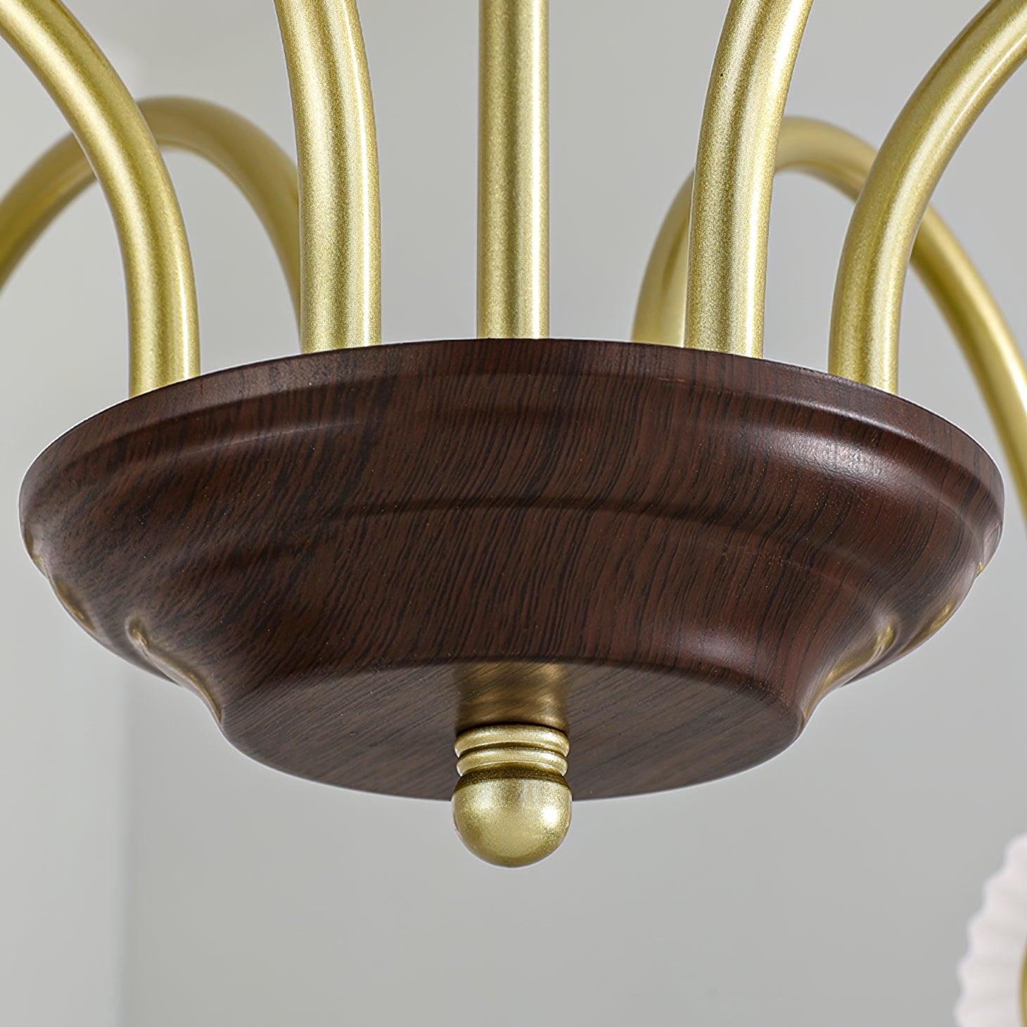 Lustra Lustre Sculptural en Verre Canalisé