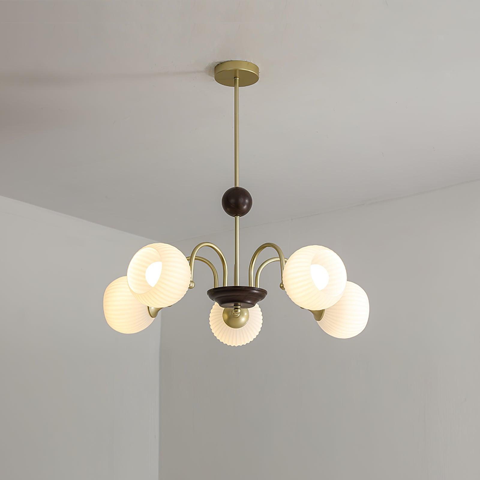 Lustra Lustre Sculptural en Verre Canalisé