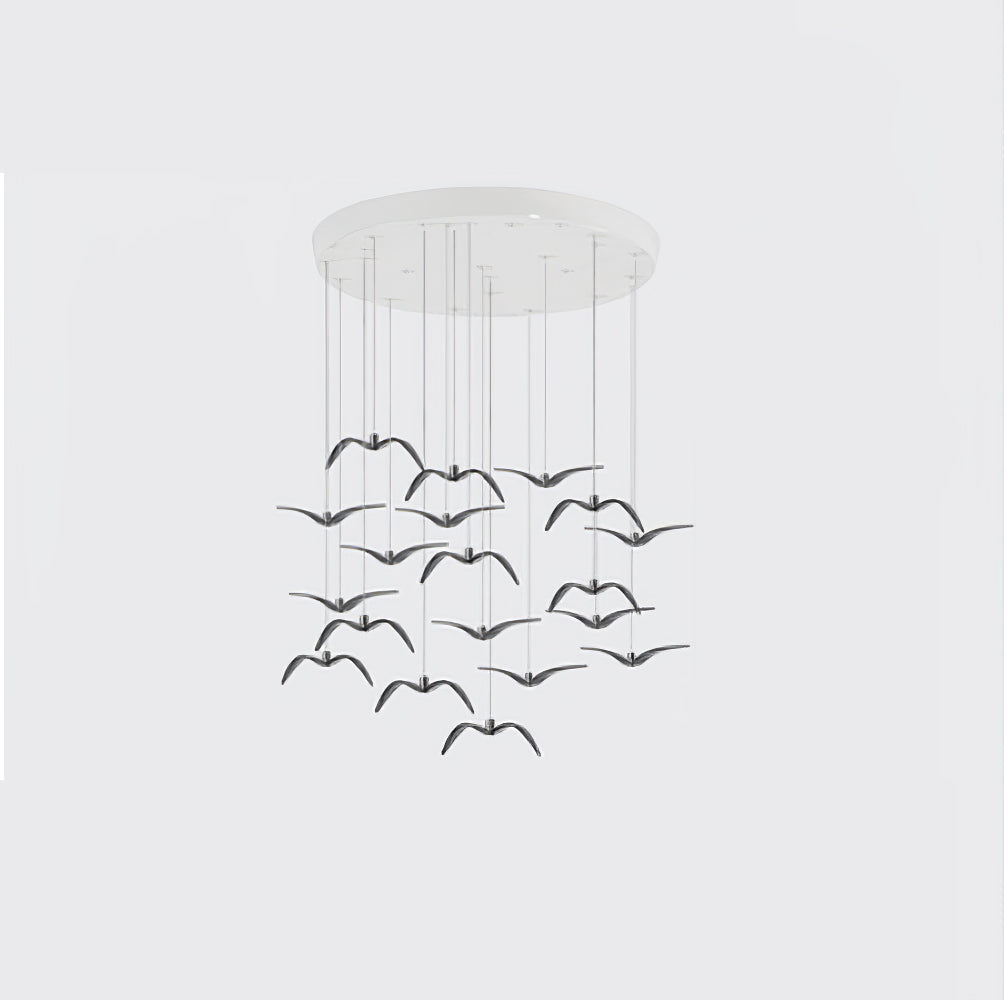 Lustra Suspension Lampe Ailes d'Oiseau pour Salon