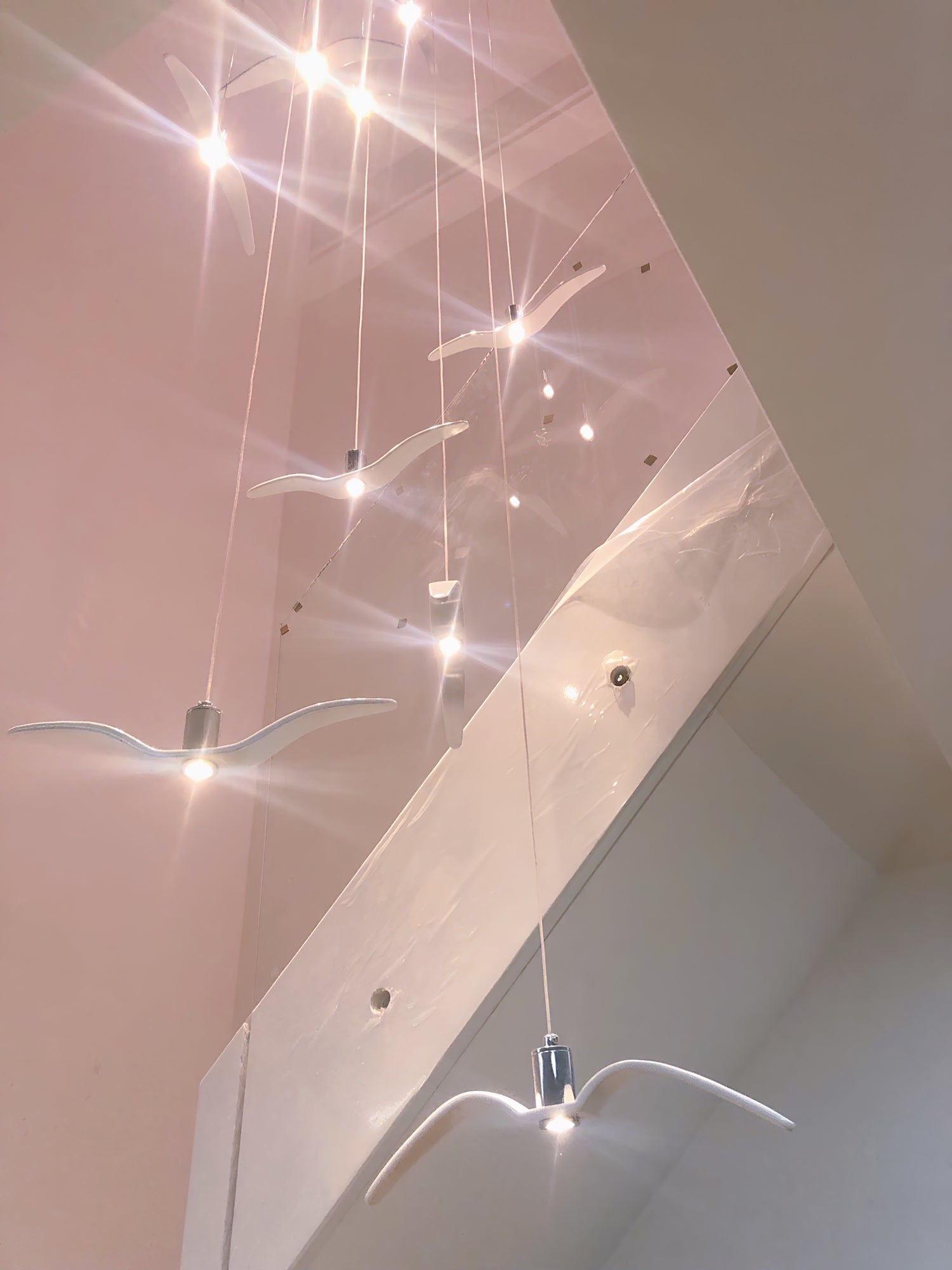 Lustra Suspension Lampe Ailes d'Oiseau pour Salon