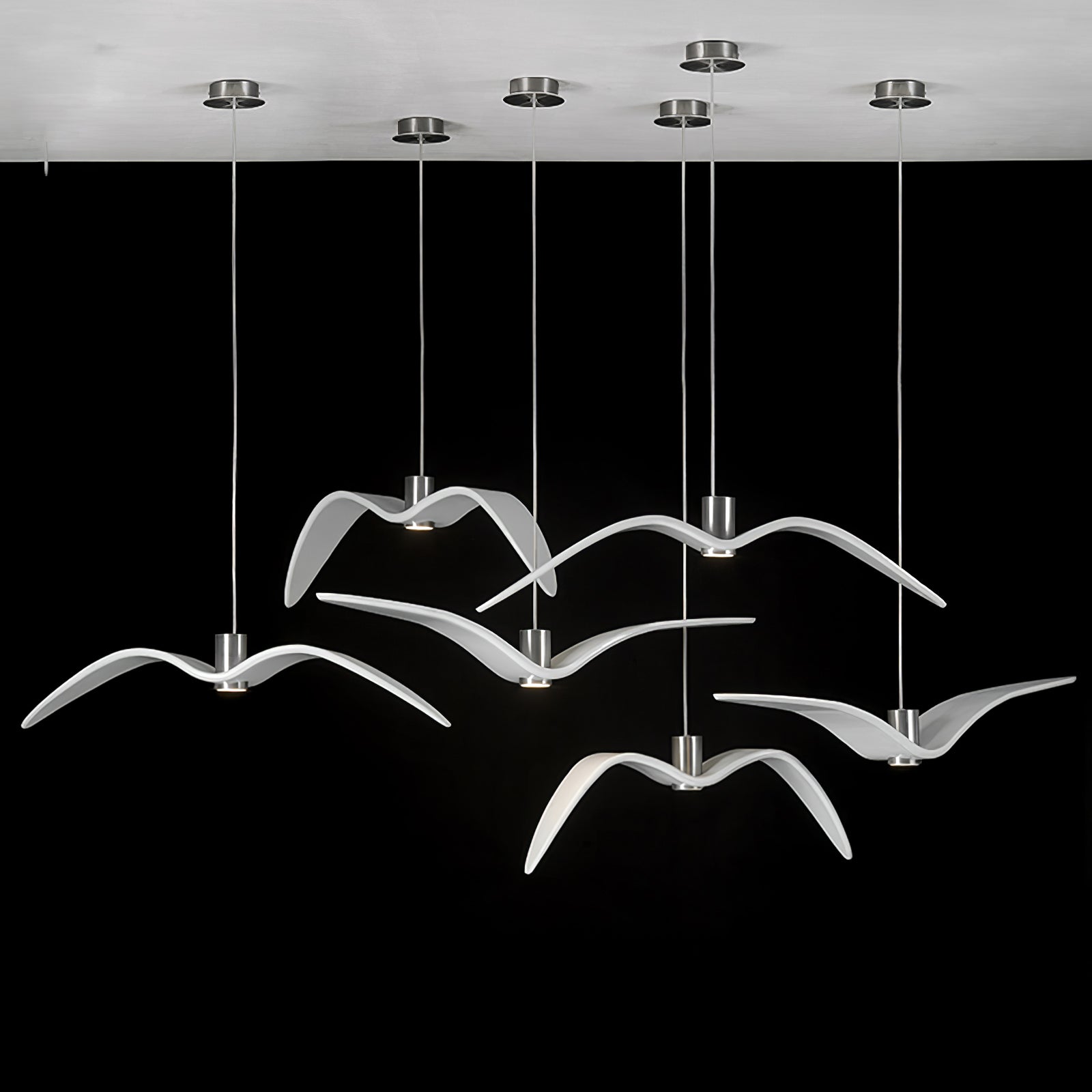 Lustra Suspension Lampe Ailes d'Oiseau pour Salon
