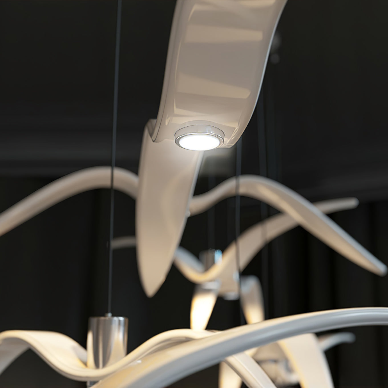 Lustra Suspension Lampe Ailes d'Oiseau pour Salon