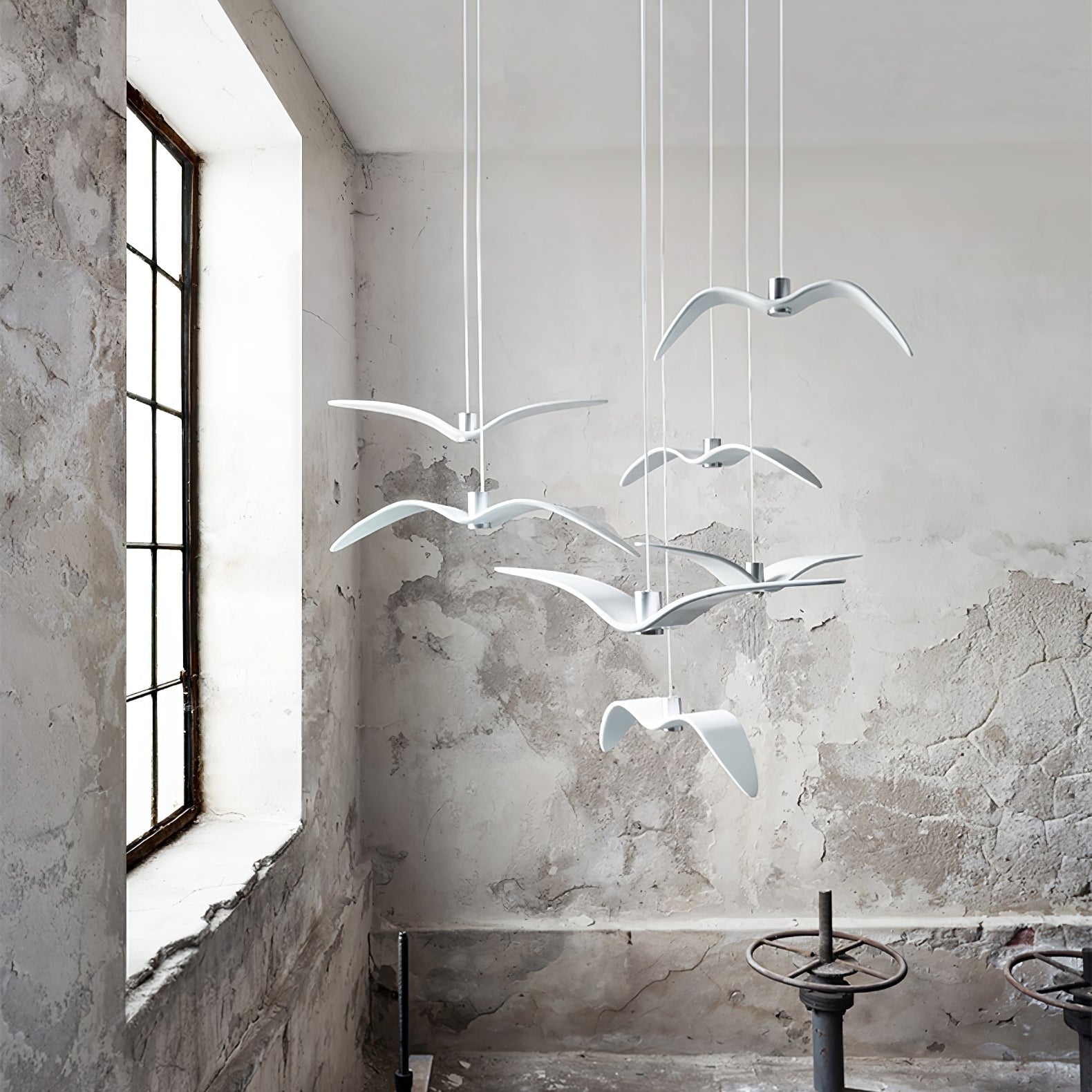 Lustra Suspension Lampe Ailes d'Oiseau pour Salon
