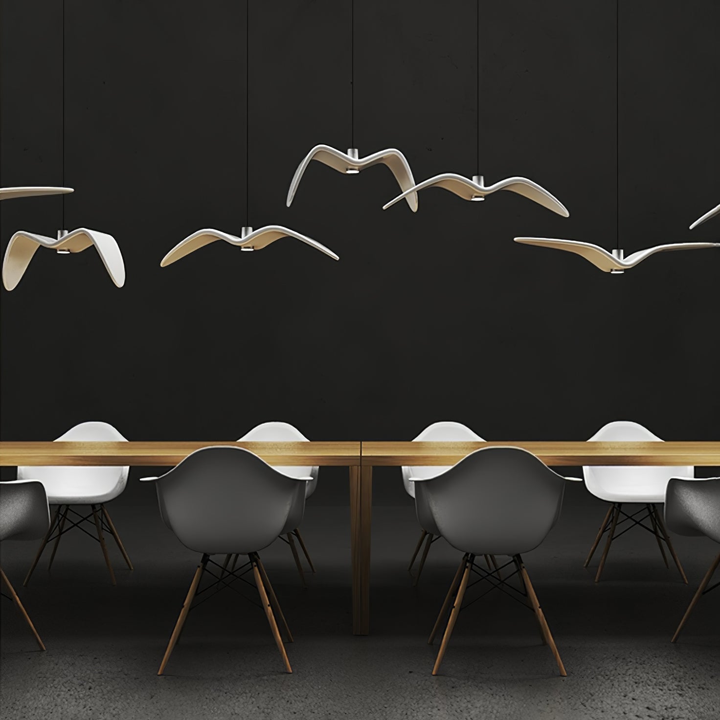 Lustra Suspension Lampe Ailes d'Oiseau pour Salon
