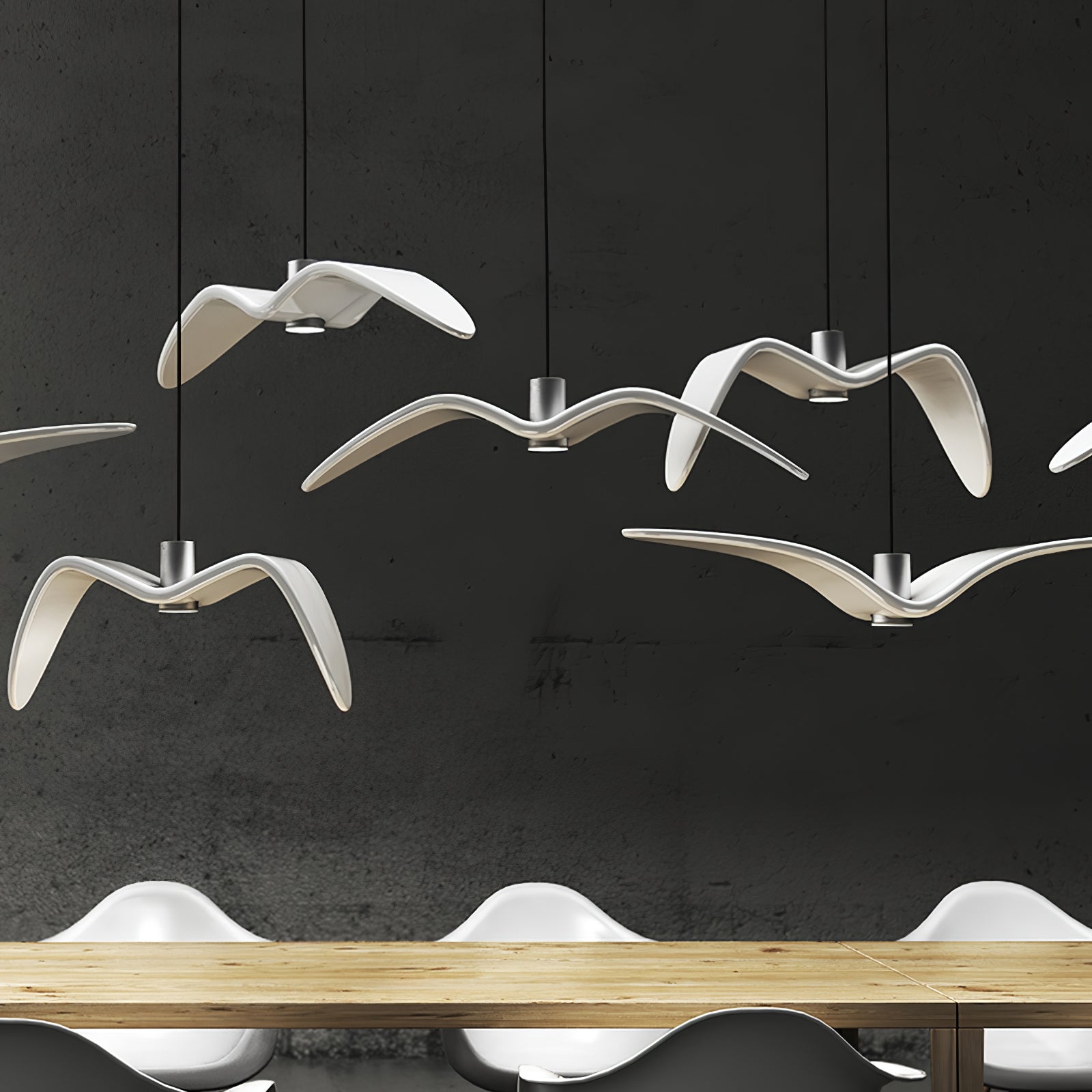 Lustra Suspension Lampe Ailes d'Oiseau pour Salon