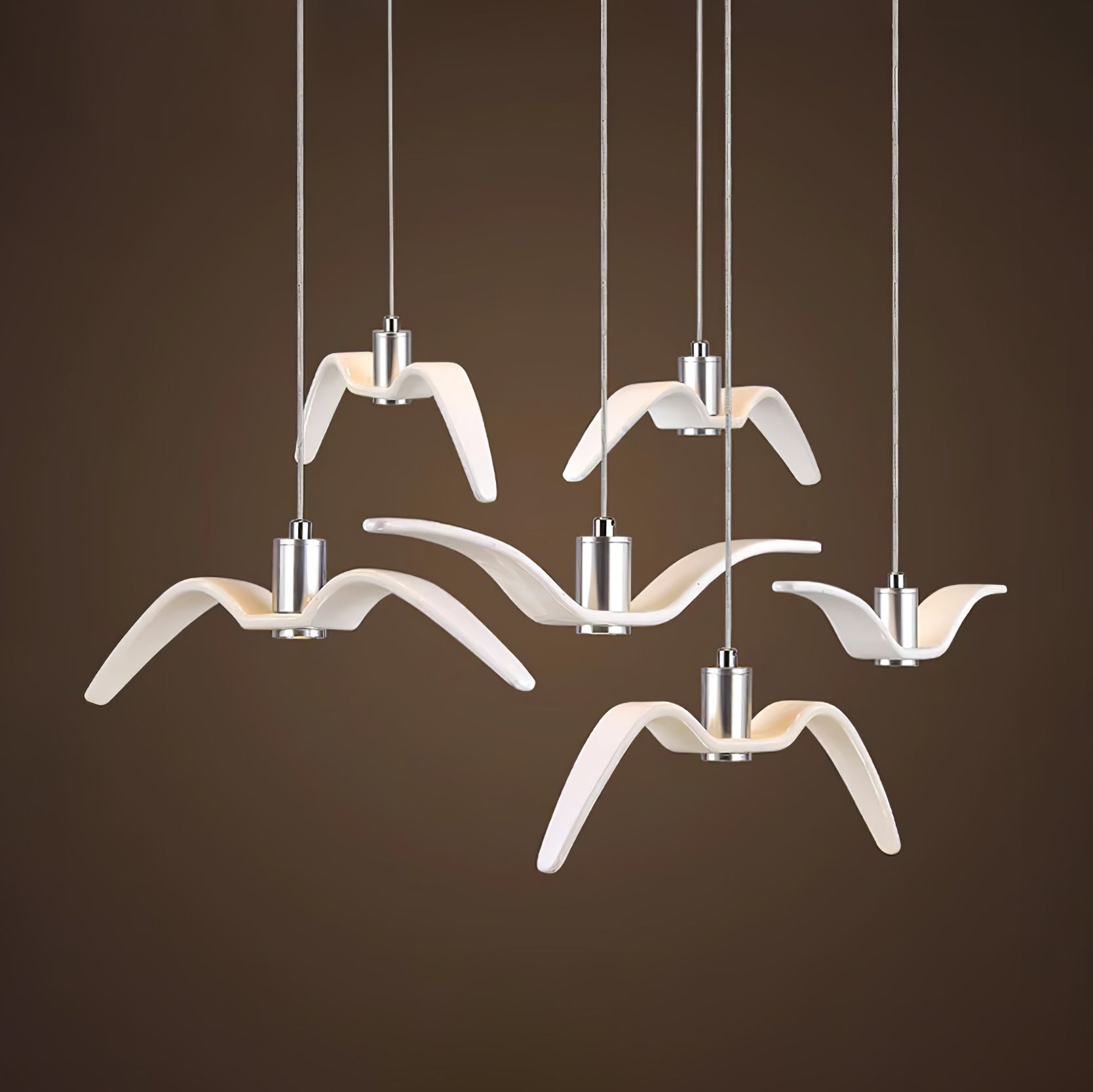 Lustra Suspension Lampe Ailes d'Oiseau pour Salon