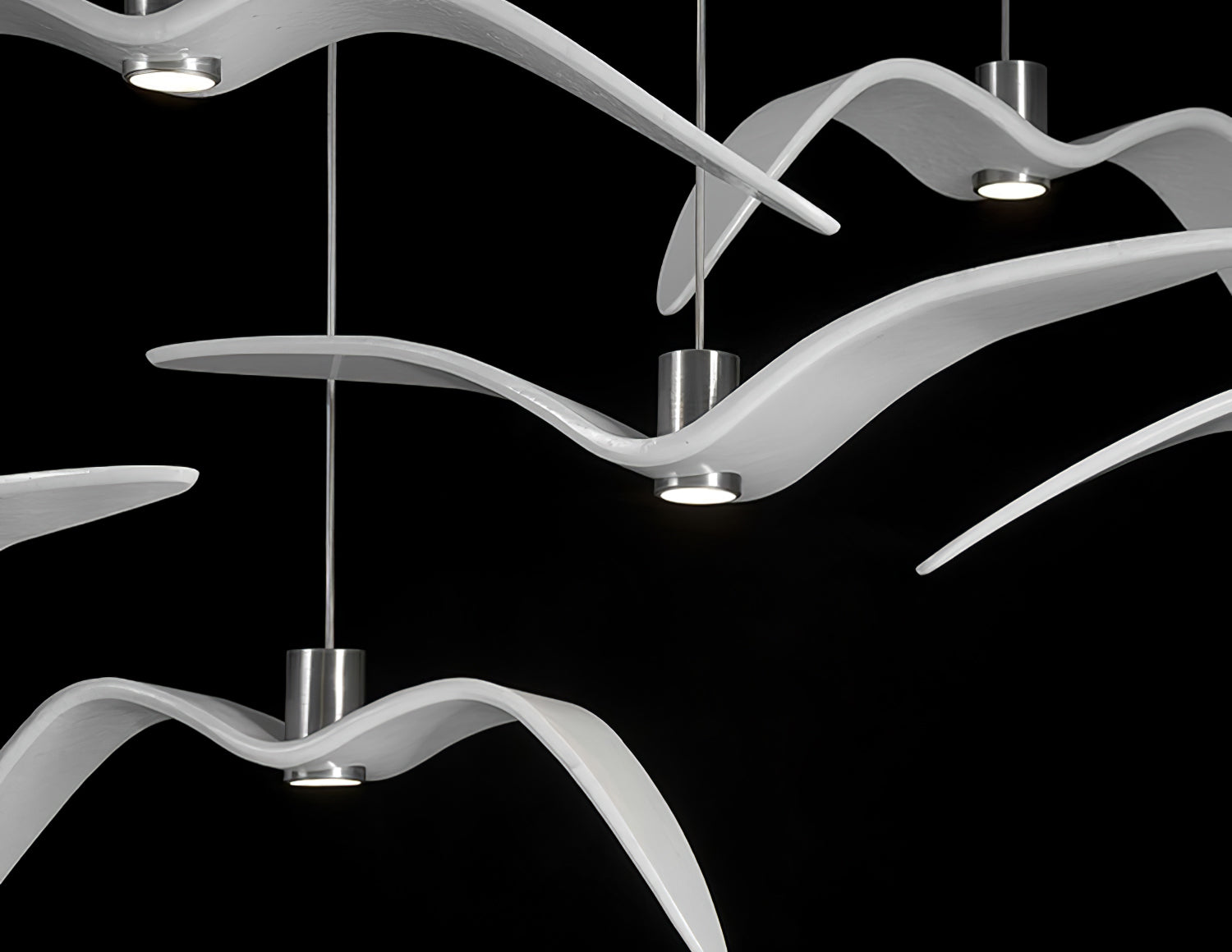 Lustra Suspension Lampe Ailes d'Oiseau pour Salon