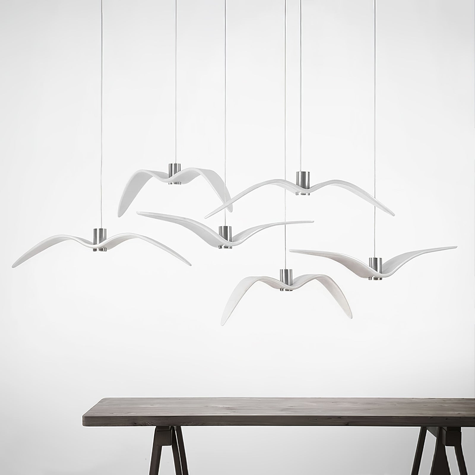 Lustra Suspension Lampe Ailes d'Oiseau pour Salon