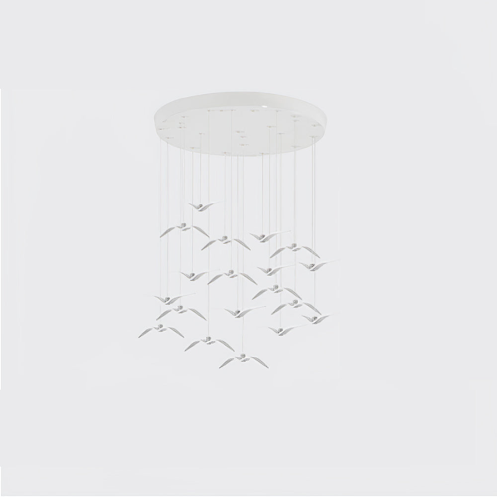 Lustra Suspension Lampe Ailes d'Oiseau pour Salon