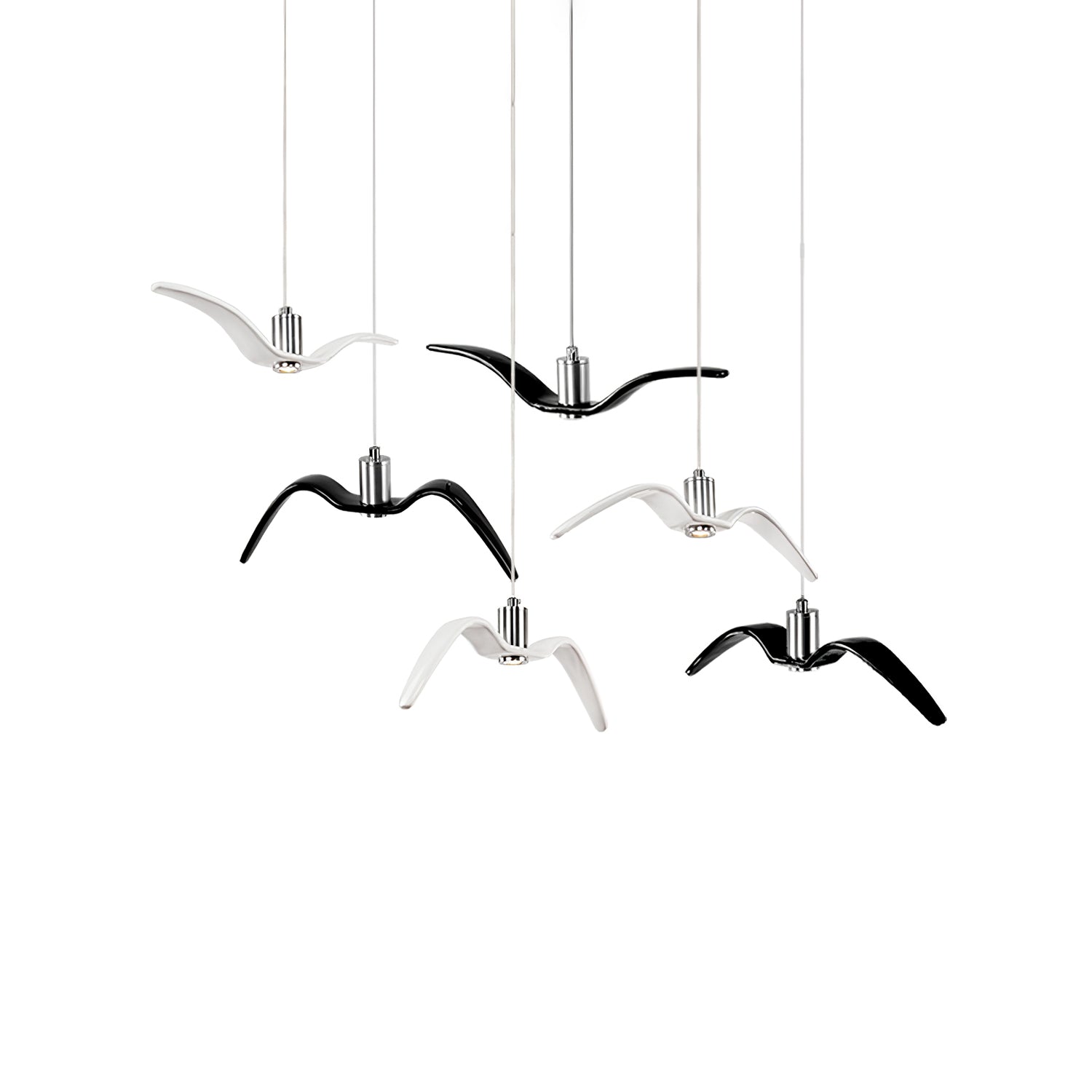 Lustra Suspension Lampe Ailes d'Oiseau pour Salon