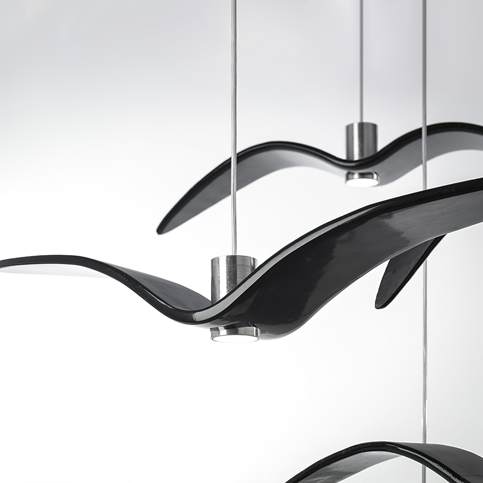 Lustra Suspension Lampe Ailes d'Oiseau pour Salon