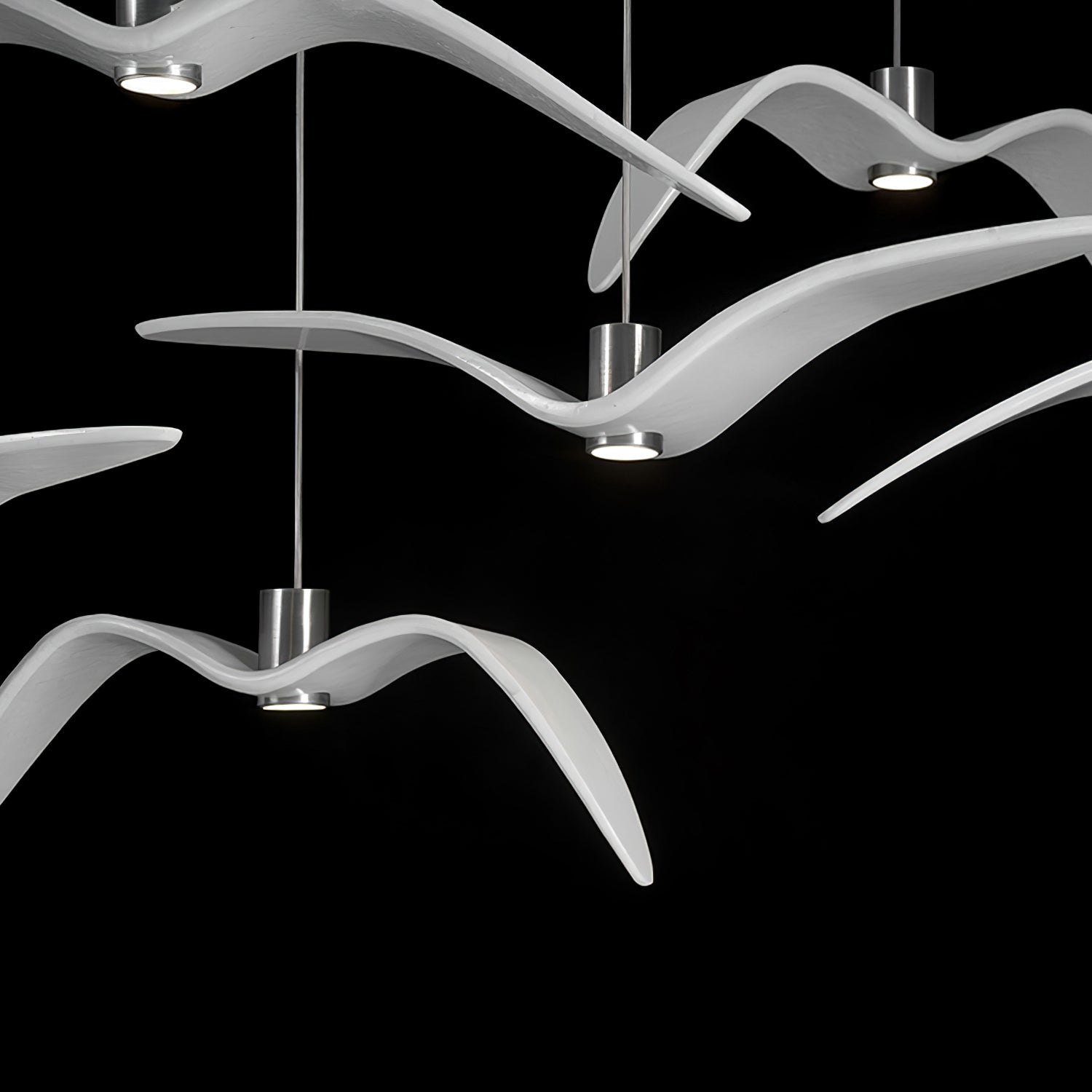 Lustra Suspension Lampe Ailes d'Oiseau pour Salon