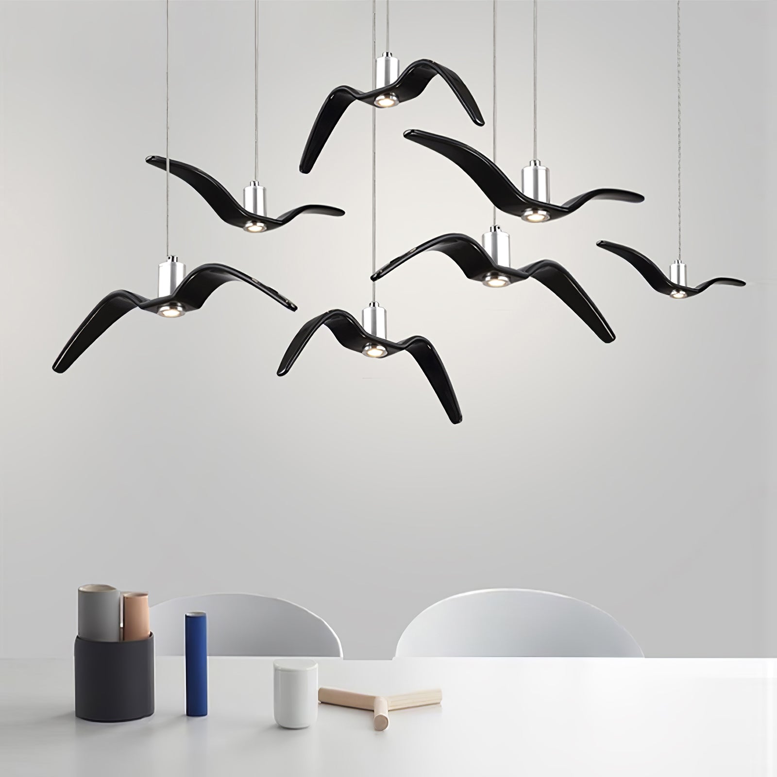 Lustra Suspension Lampe Ailes d'Oiseau pour Salon