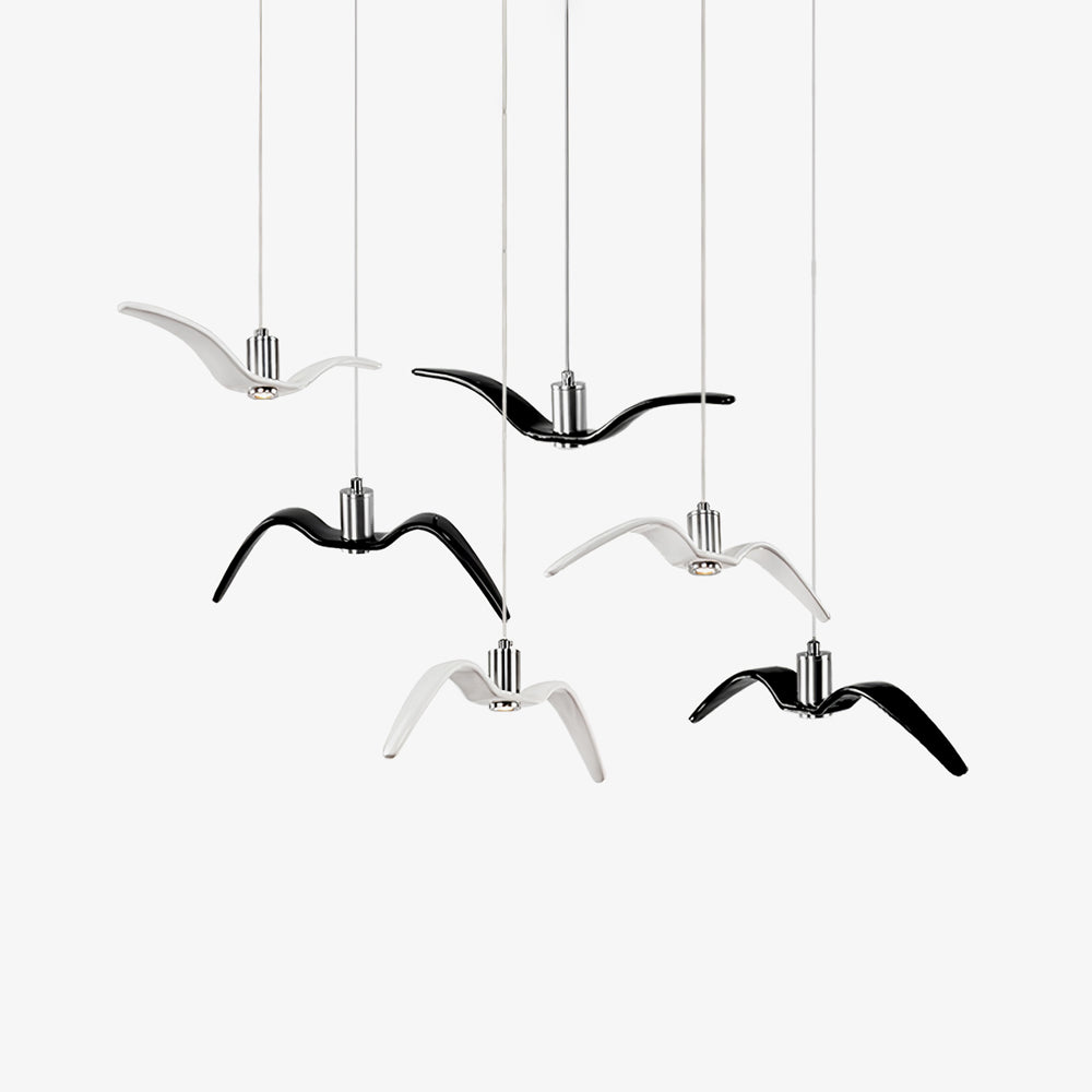 Lustra Suspension Lampe Ailes d'Oiseau pour Salon