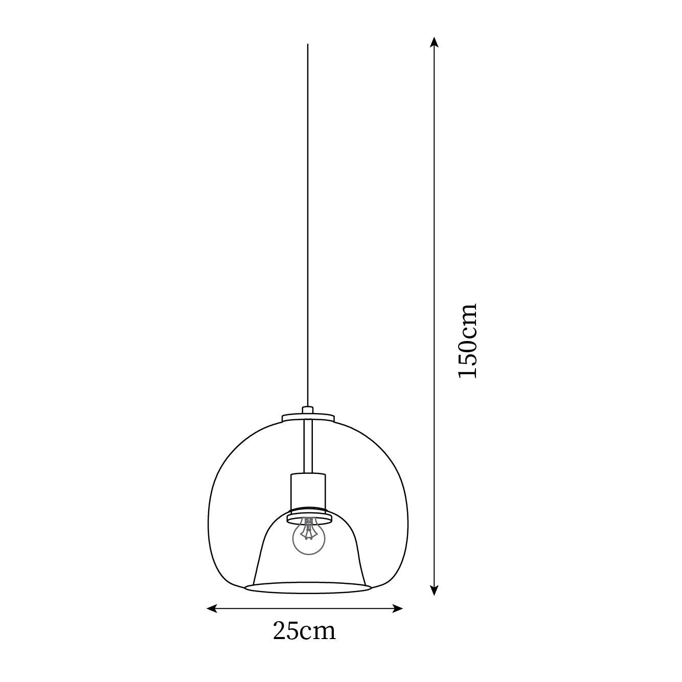 Avola Suspension Verre Minimaliste