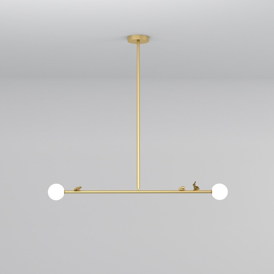 Zaveniel Suspension en Laiton et Verre Moderne Minimaliste