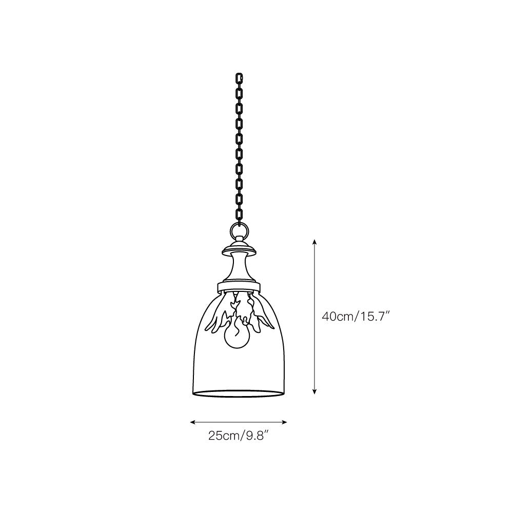 Nyrinaris Suspension en Métal et Verre Premium Vintage